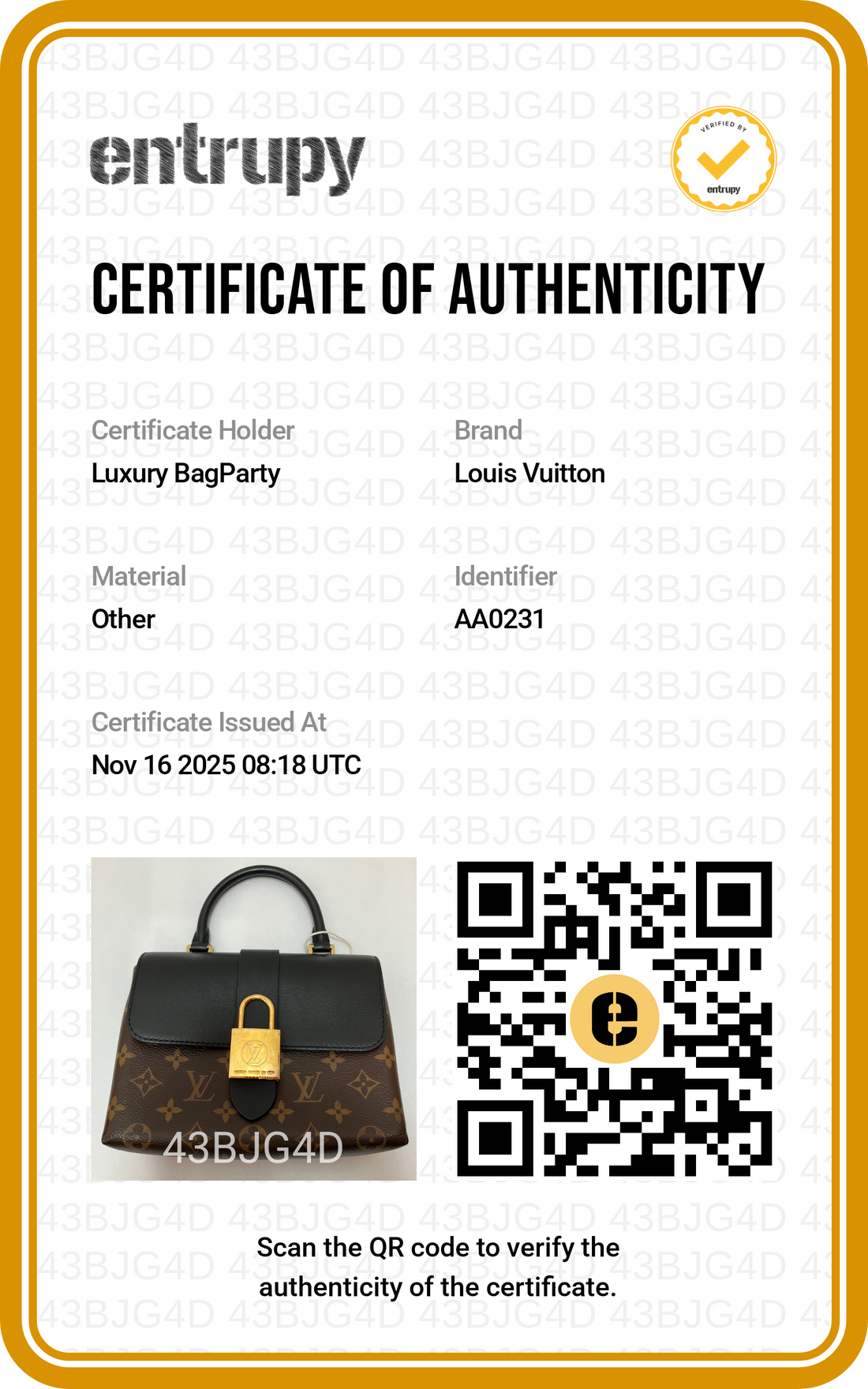 Louis Vuitton monogram canvas Locky BB bag black LV1340