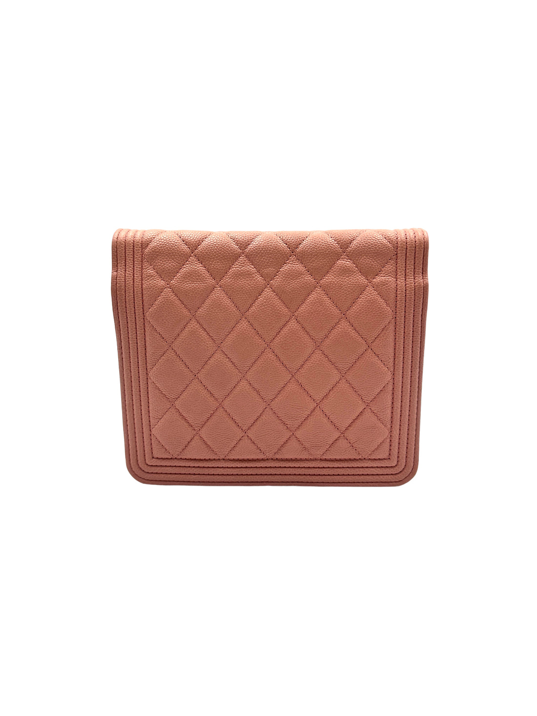 Chanel caviar leather Boy Wallet On Chain pink (25***79) CC811