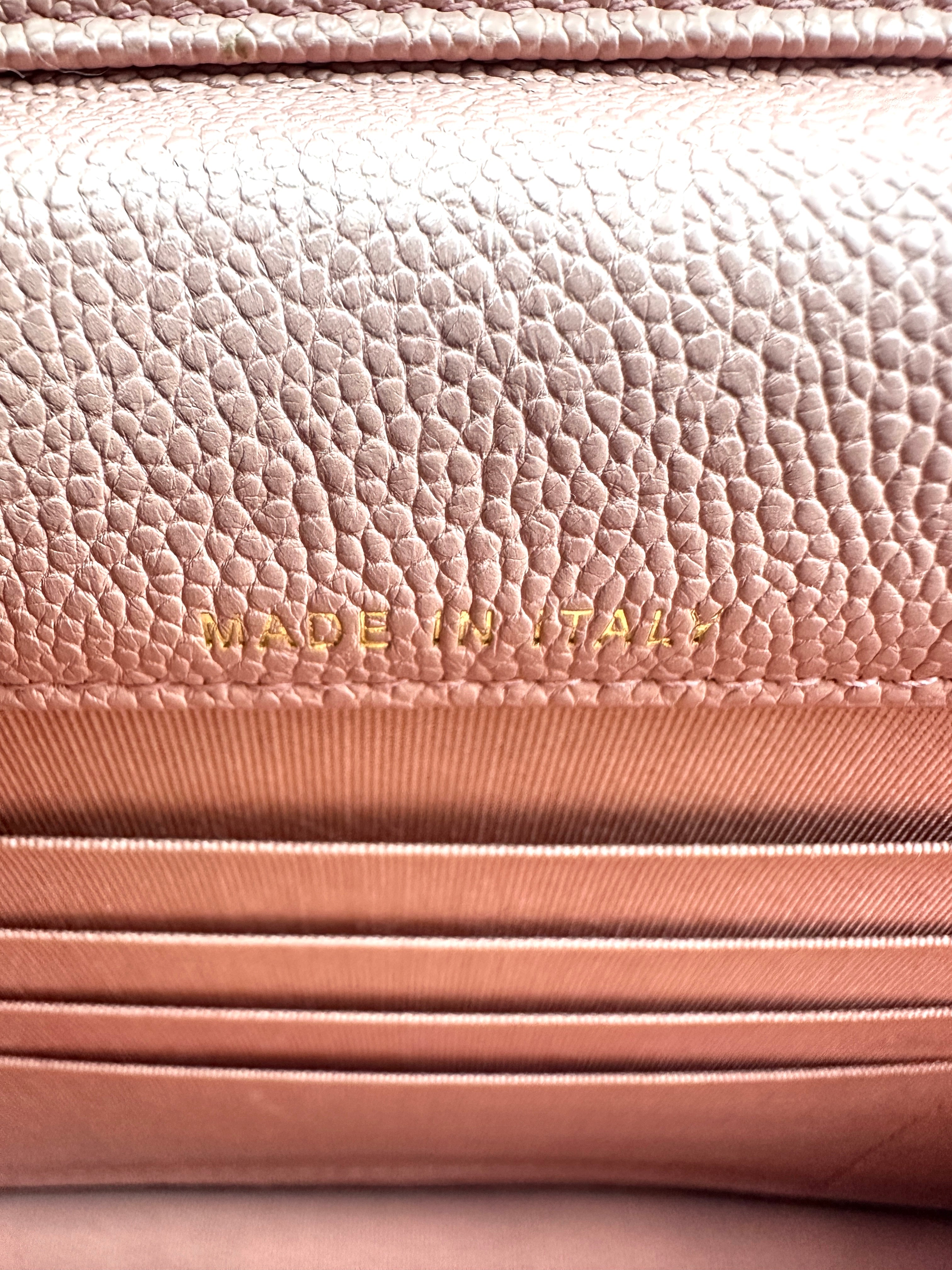 Chanel caviar leather Boy Wallet On Chain pink (25***79) CC811