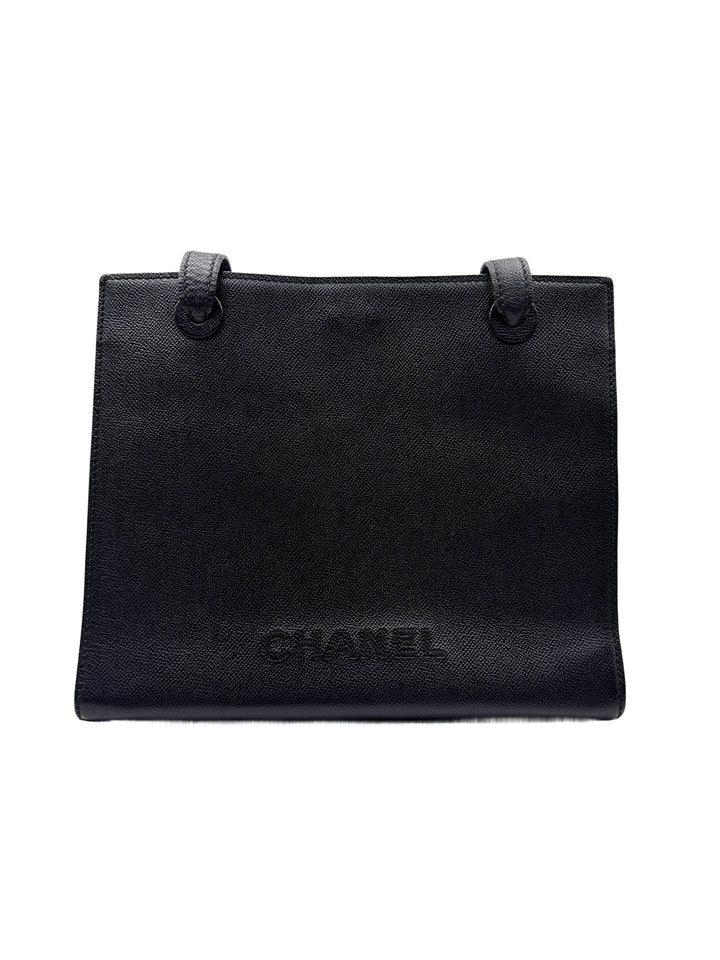 Chanel Caviar Logo Tote black (55***18) CC815