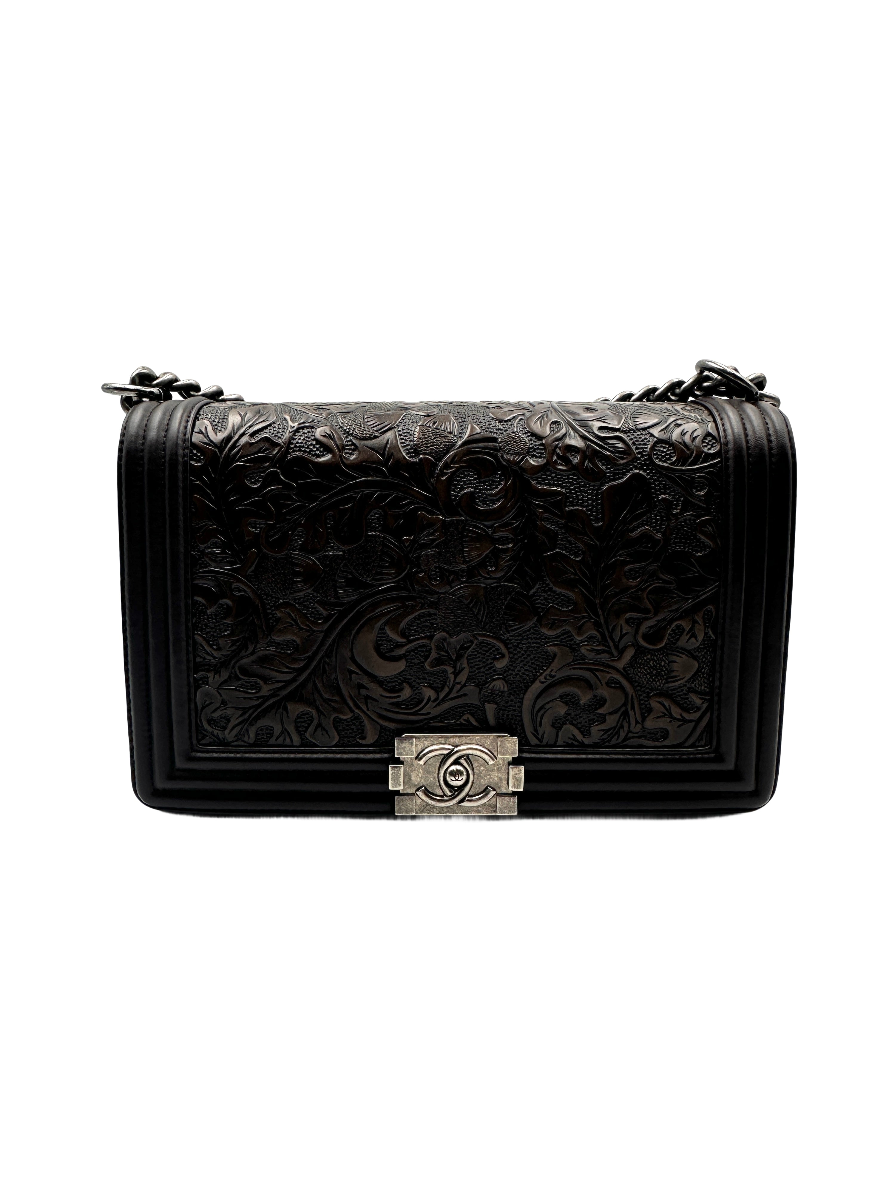 Chanel Large Dallas Cordoba Boy Bag Brown CC812