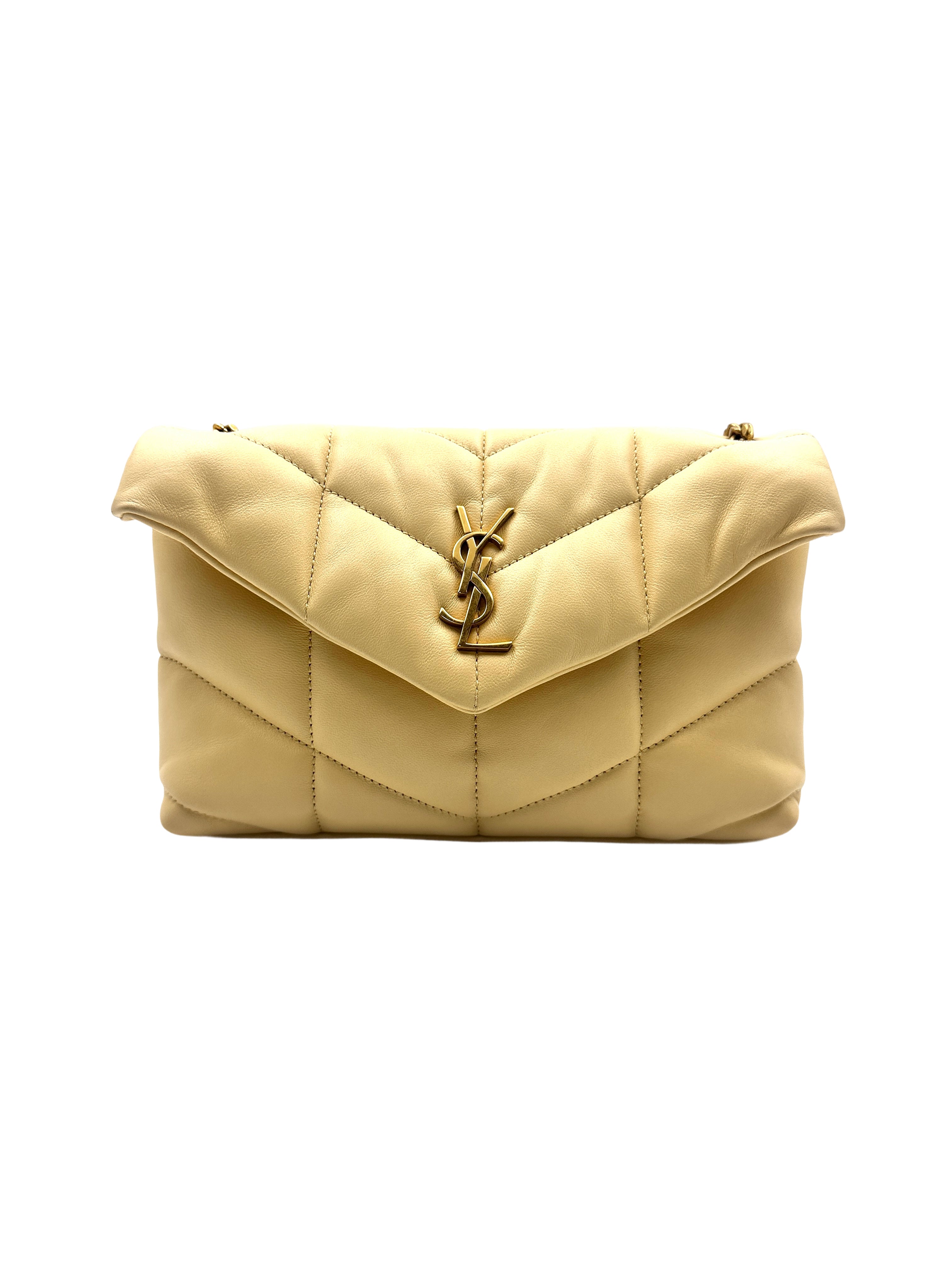 Saint Laurent Loulou Puffer Bag Yellow SL136