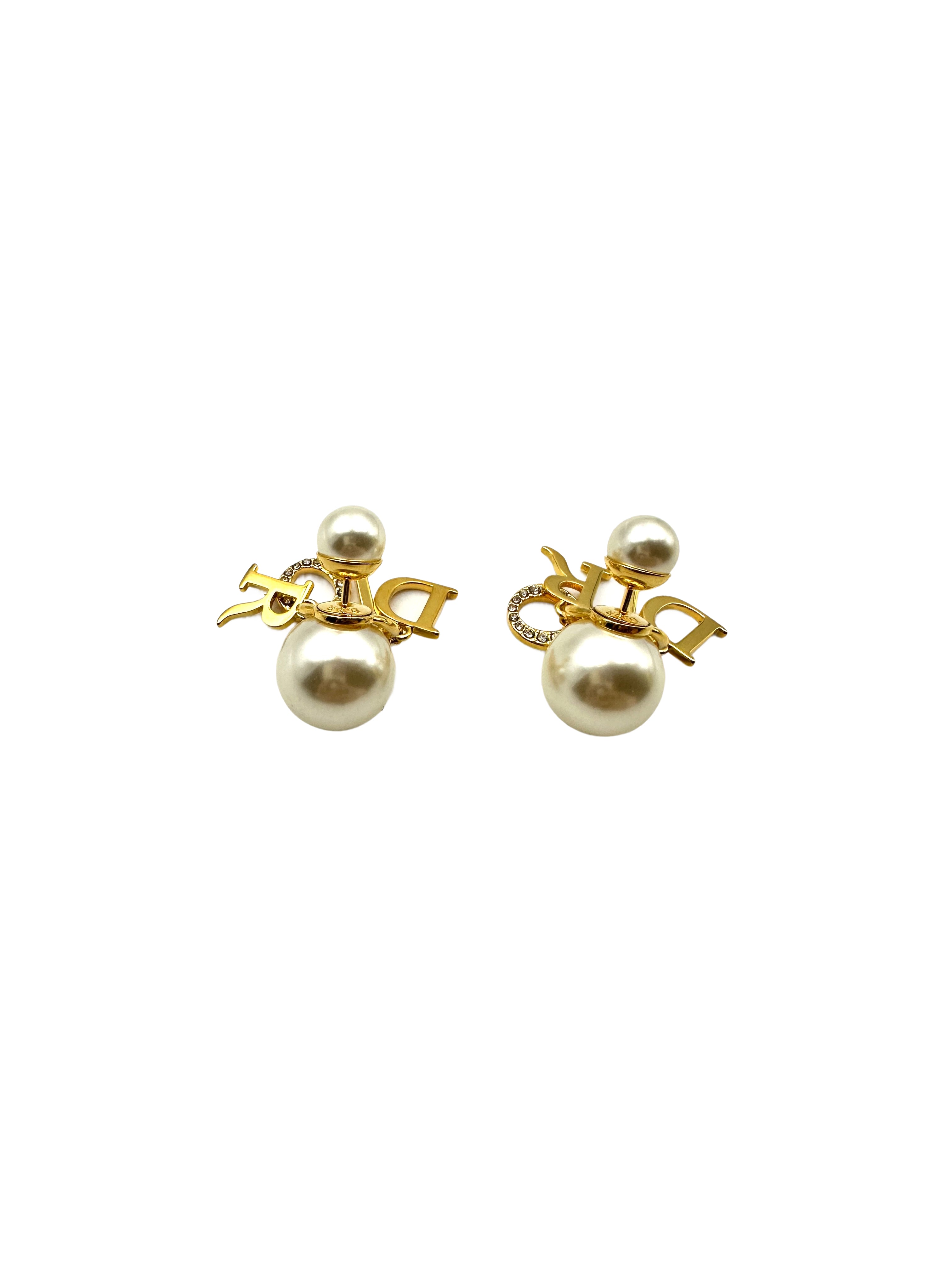 Dior Tribales Pearl & Logo Earrings DOJE10