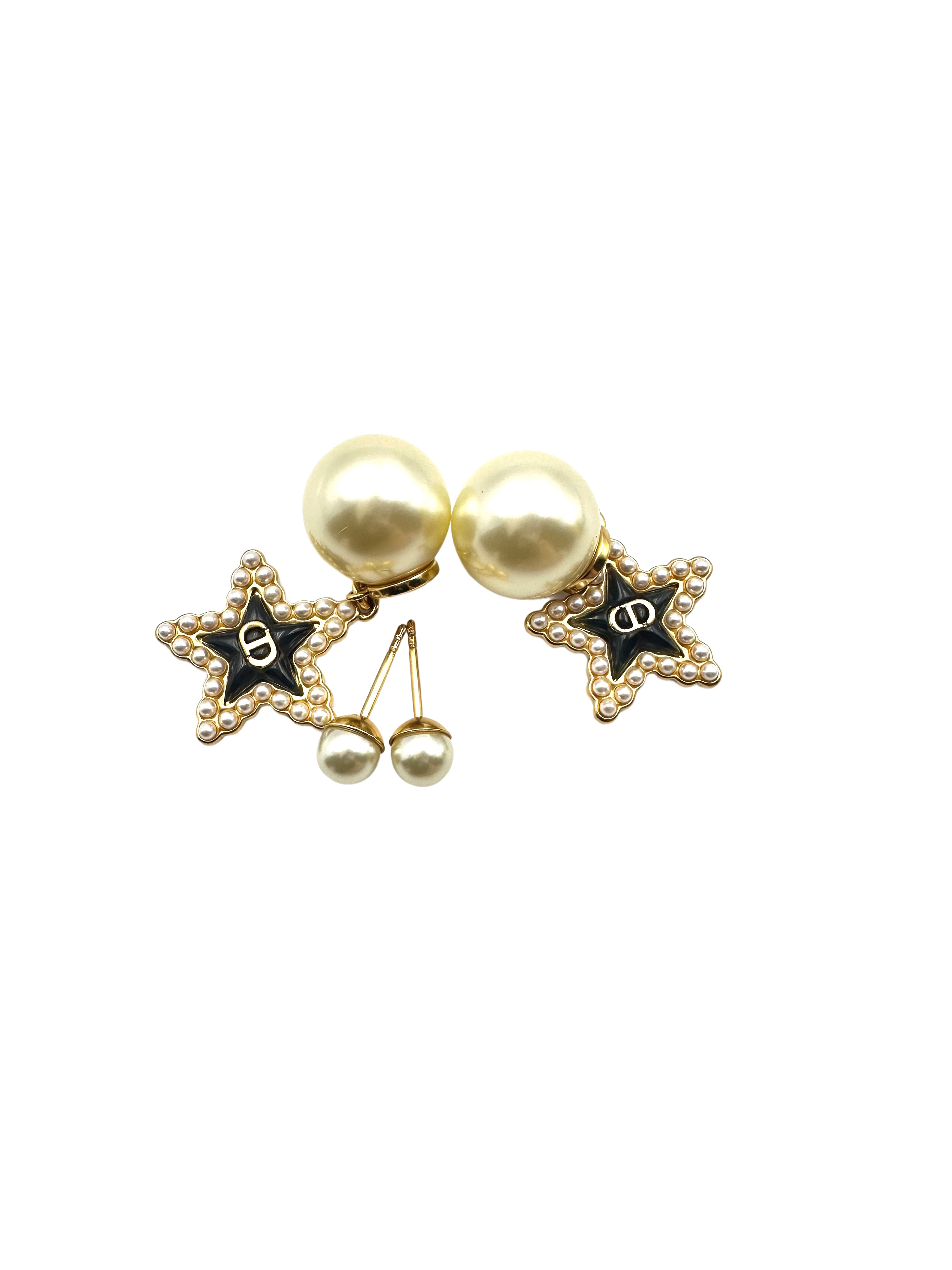 Dior Tribales Earrings with Pentagram Charms DOJE11