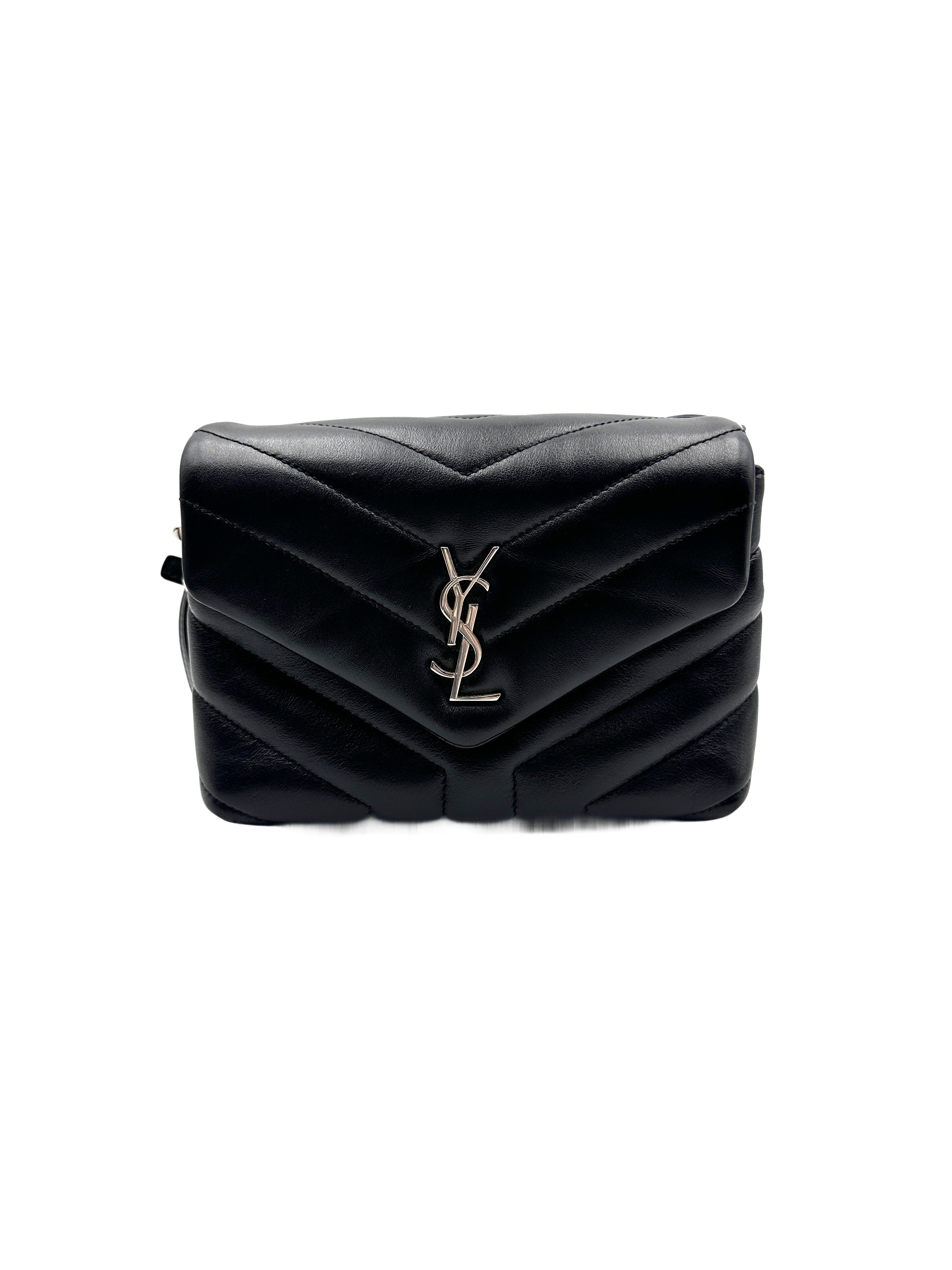 Saint Laurent Quilted Loulou Crossbody Bag Black SL138