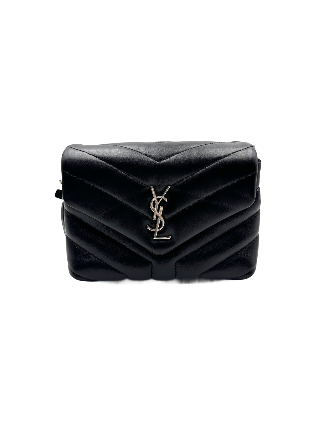Saint Laurent Quilted Loulou Crossbody Bag Black SL138
