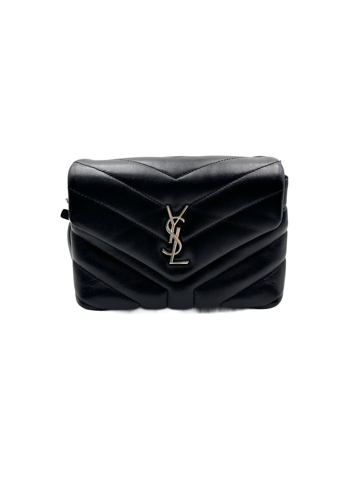 Saint Laurent Quilted Loulou Crossbody Bag Black SL138