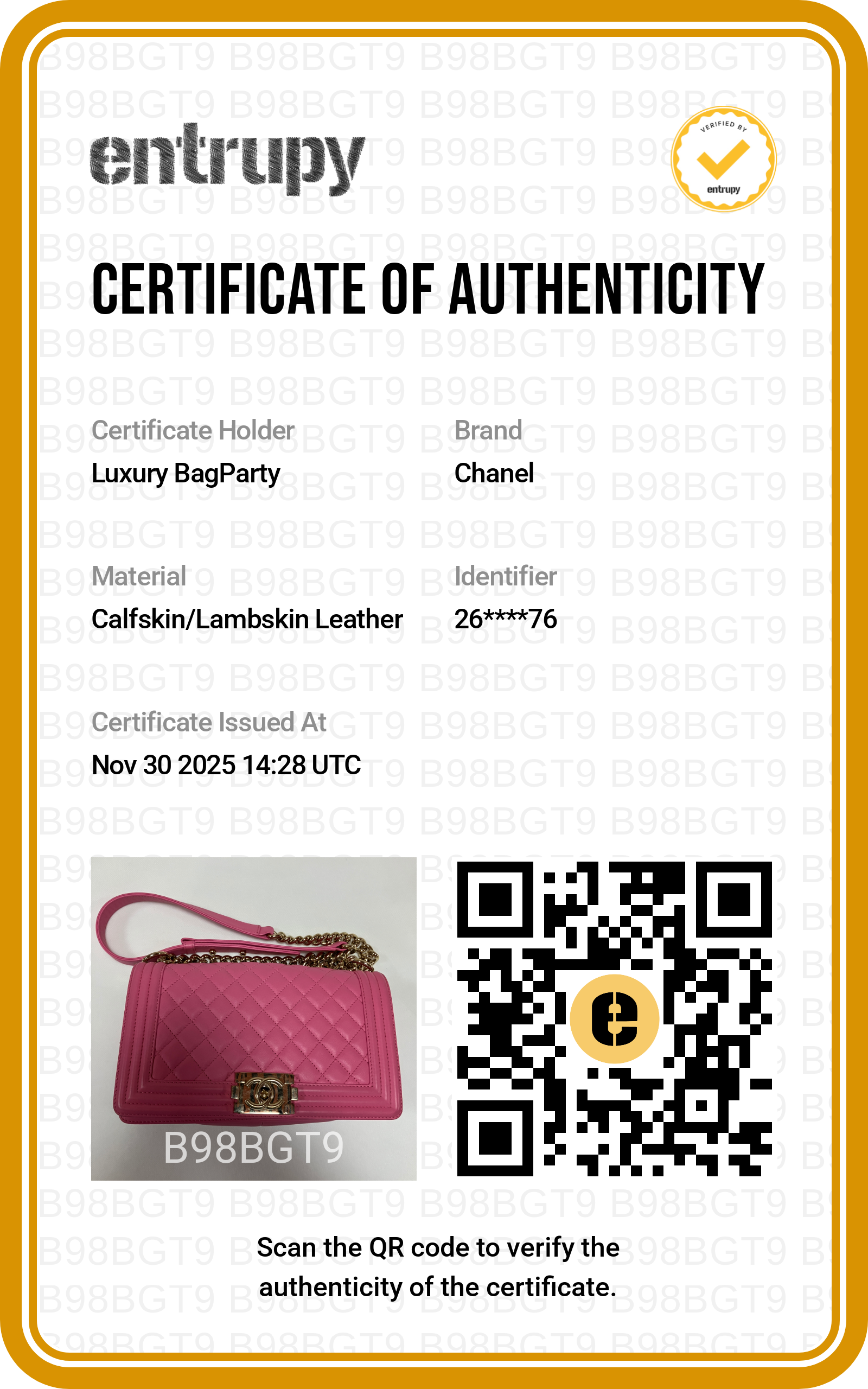Chanel LeBoy Bag Pink Quilted Lambskin with Silver Buckle(26***76) CC1020