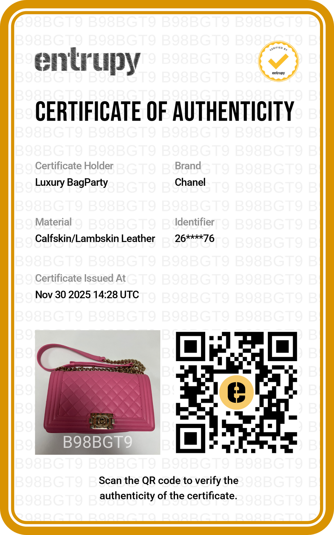 Chanel LeBoy Bag Pink Quilted Lambskin with Silver Buckle(26***76) CC1020