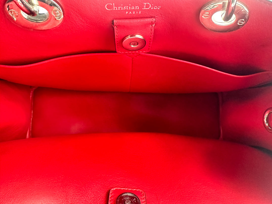 Dior Diorissimo VIP Light Blue and Red Tote Bag DR344