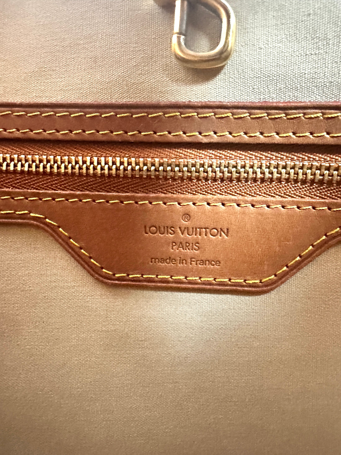 Louis Vuitton Monogram Limited Edition Gold Embroidered Horizontal Tote Bag Pumpkin Bag LV1395