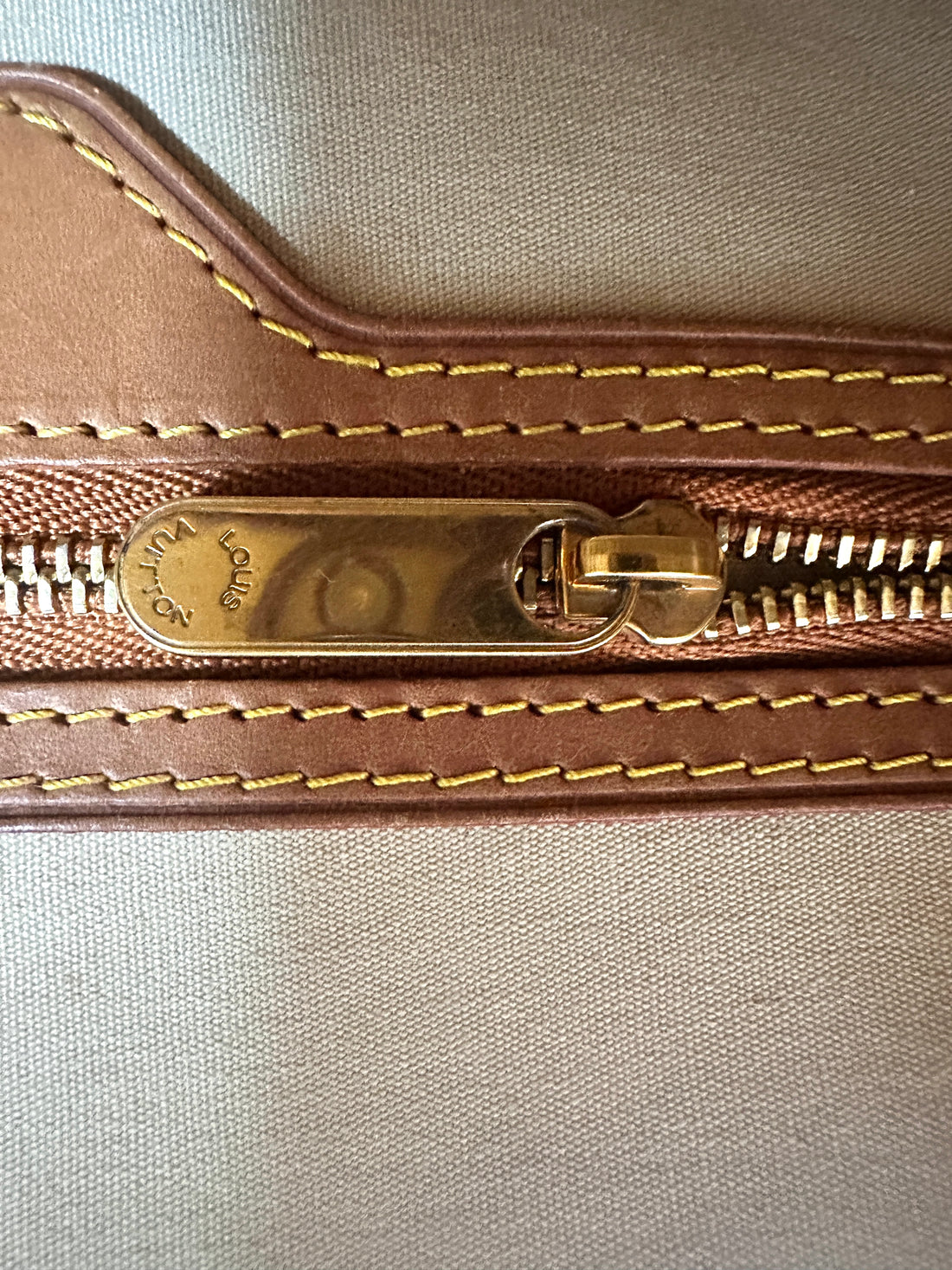 Louis Vuitton Monogram Limited Edition Gold Embroidered Horizontal Tote Bag Pumpkin Bag LV1395