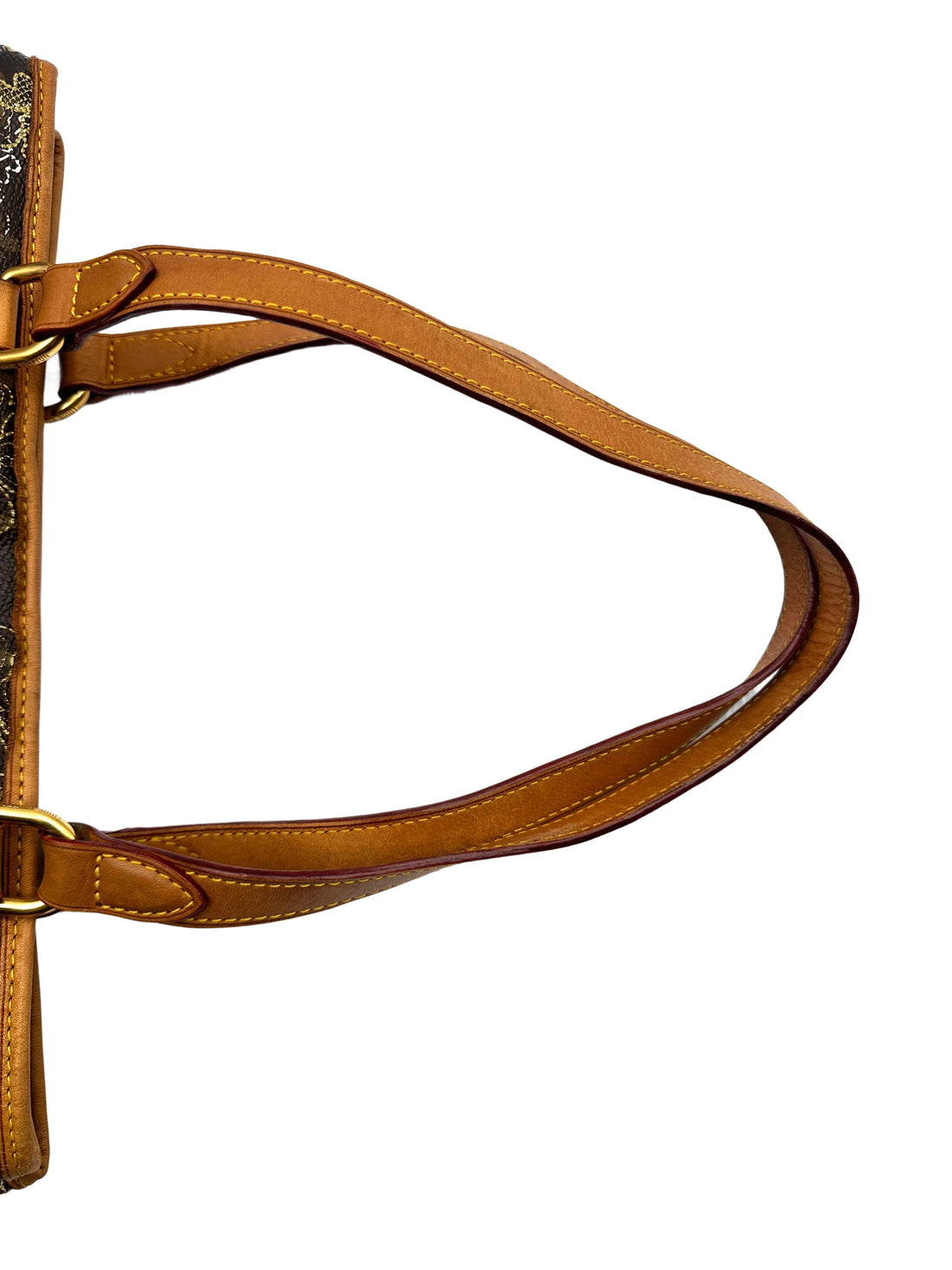 Louis Vuitton Monogram Limited Edition Gold Embroidered Horizontal Tote Bag Pumpkin Bag LV1395