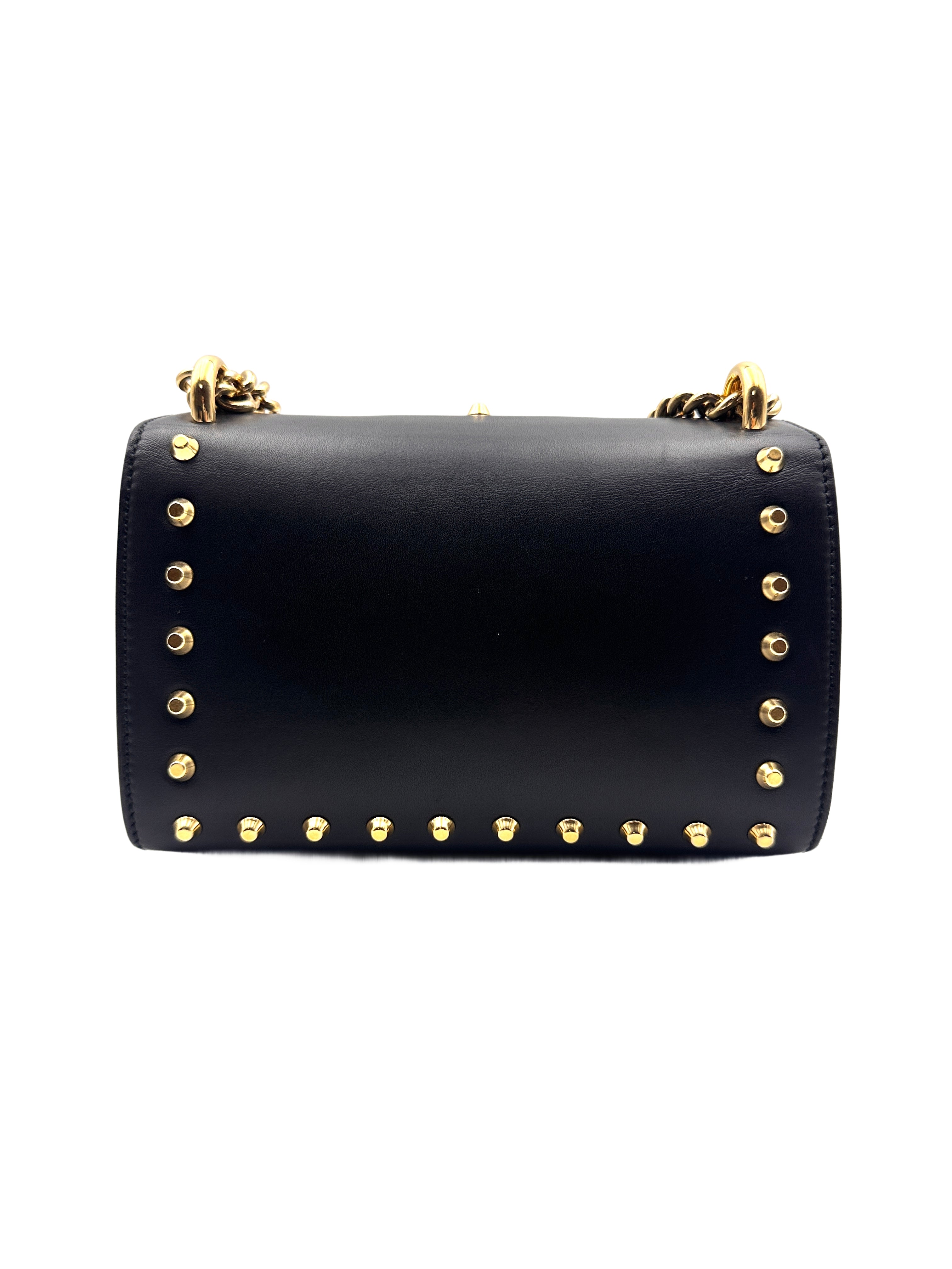 Gucci Padlock Small Black Full Leather Pearl Moonlight Jewelry Box GG606