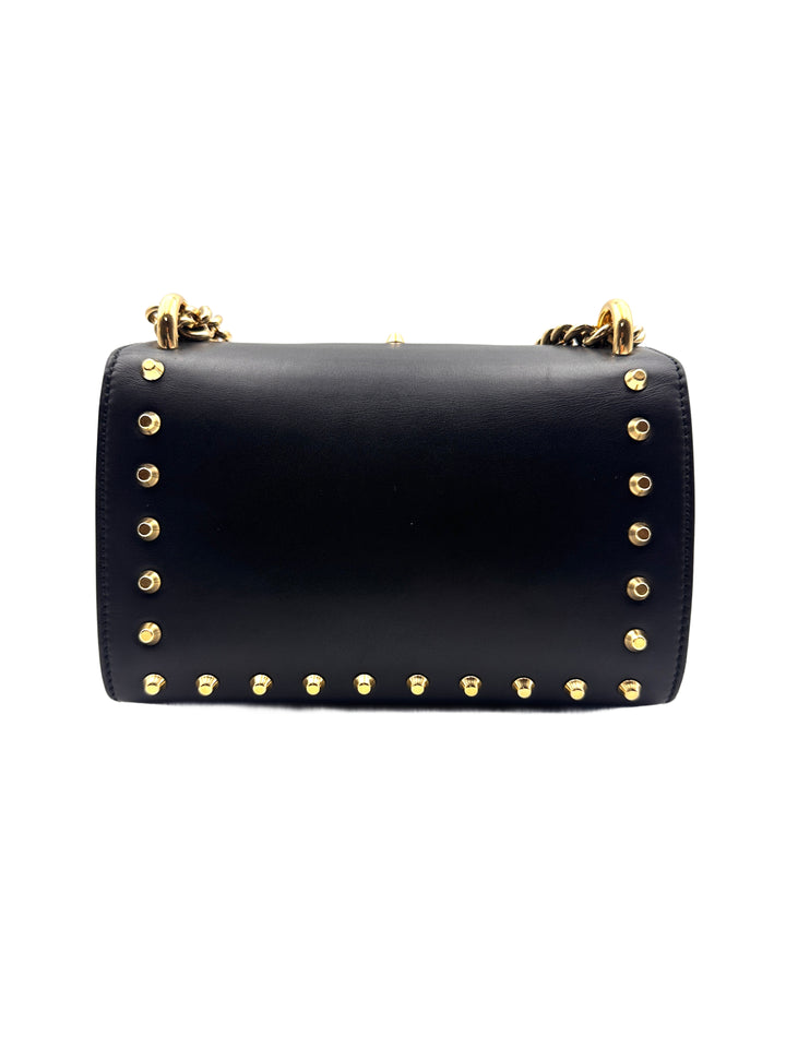 Gucci Padlock Small Black Full Leather Pearl Moonlight Jewelry Box GG606