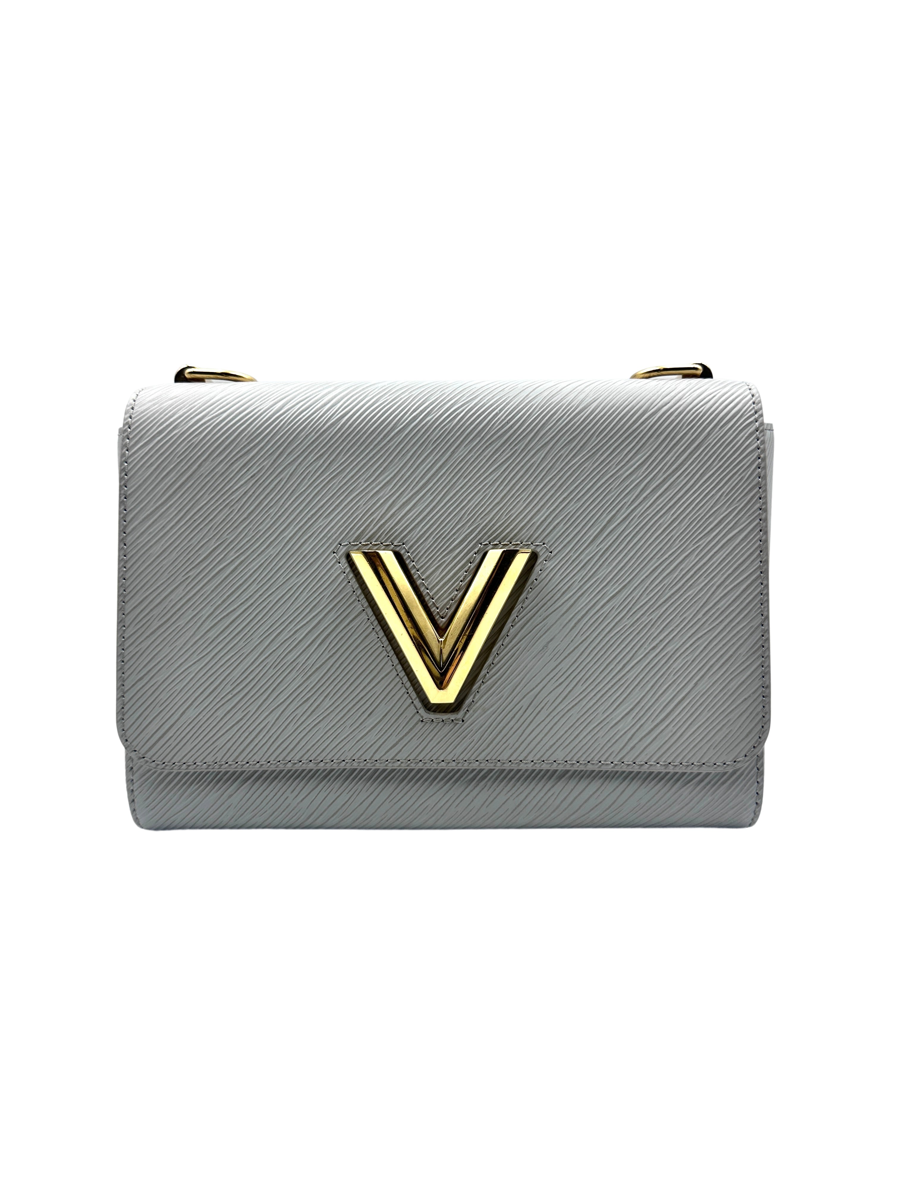 Louis Vuitton Twist Medium Light Gray Wavy Pattern Bag LV1396