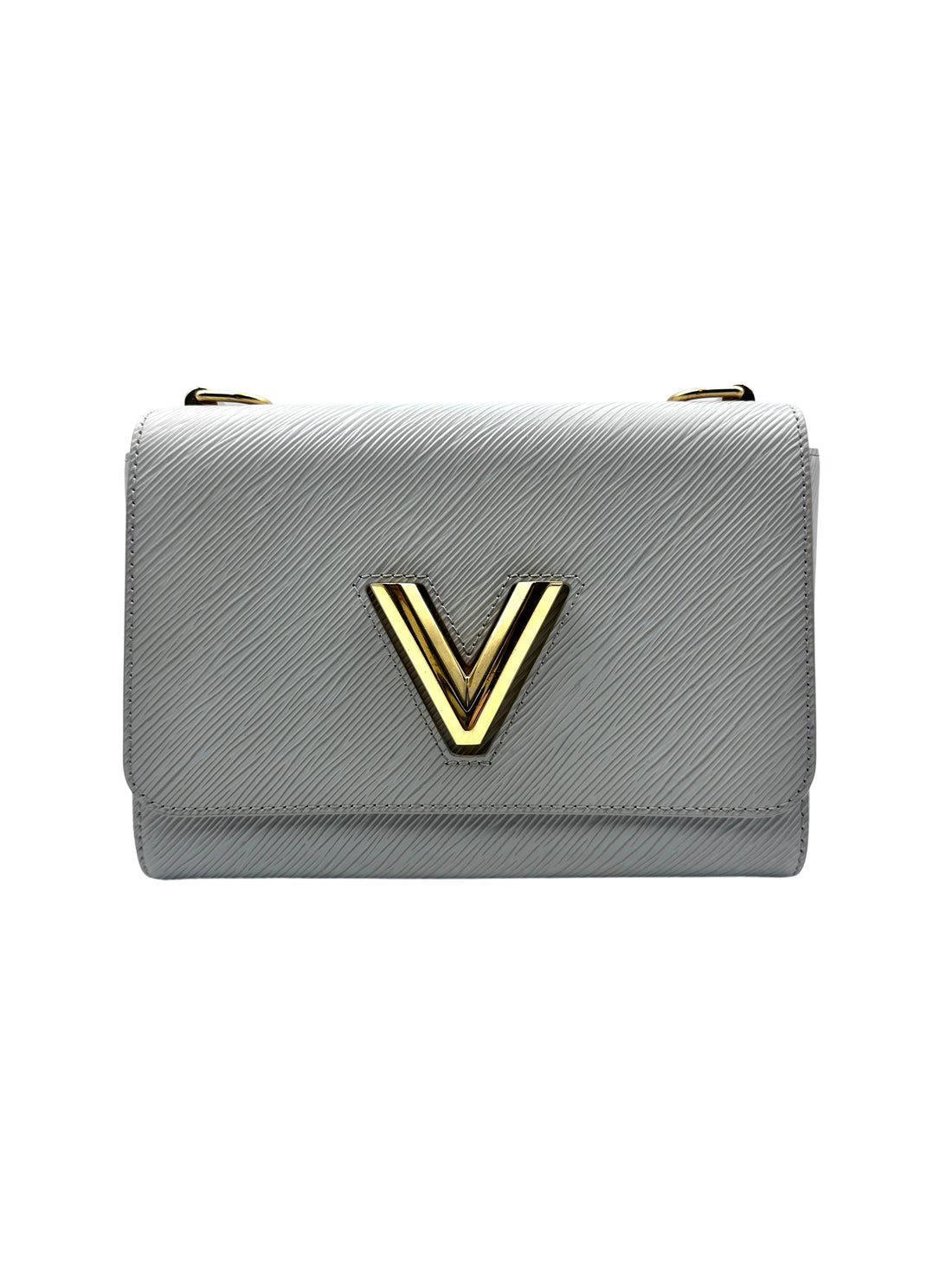 Louis Vuitton Twist Medium Light Gray Wavy Pattern Bag LV1396