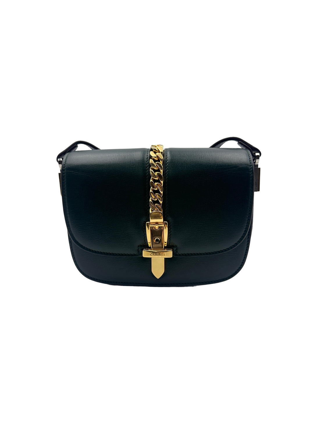 Gucci 1969 Series Cowhide Saddle Bag, Dark Green GG607