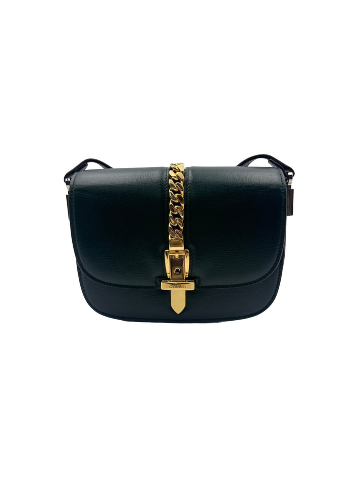 Gucci 1969 Series Cowhide Saddle Bag, Dark Green GG607