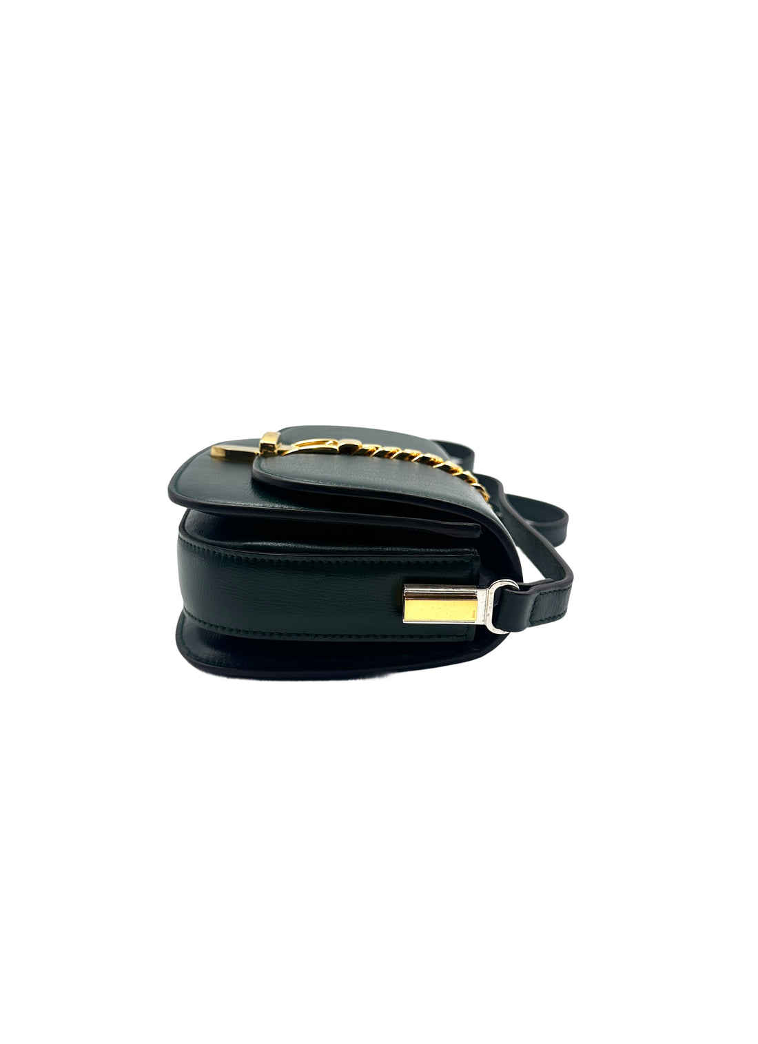 Gucci 1969 Series Cowhide Saddle Bag, Dark Green GG607