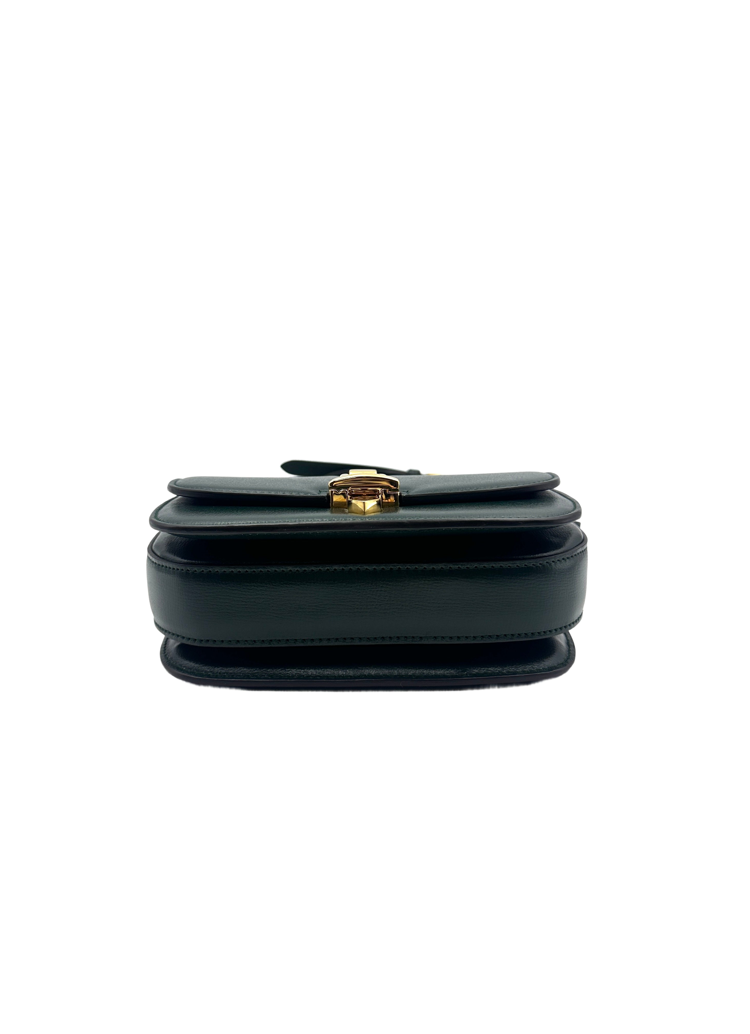 Gucci 1969 Series Cowhide Saddle Bag, Dark Green GG607