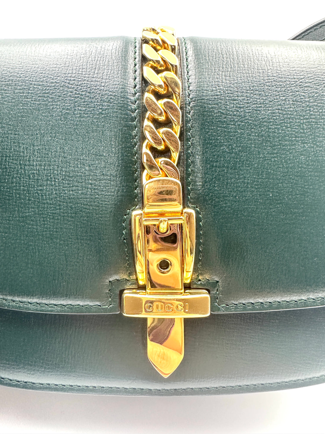 Gucci 1969 Series Cowhide Saddle Bag, Dark Green GG607