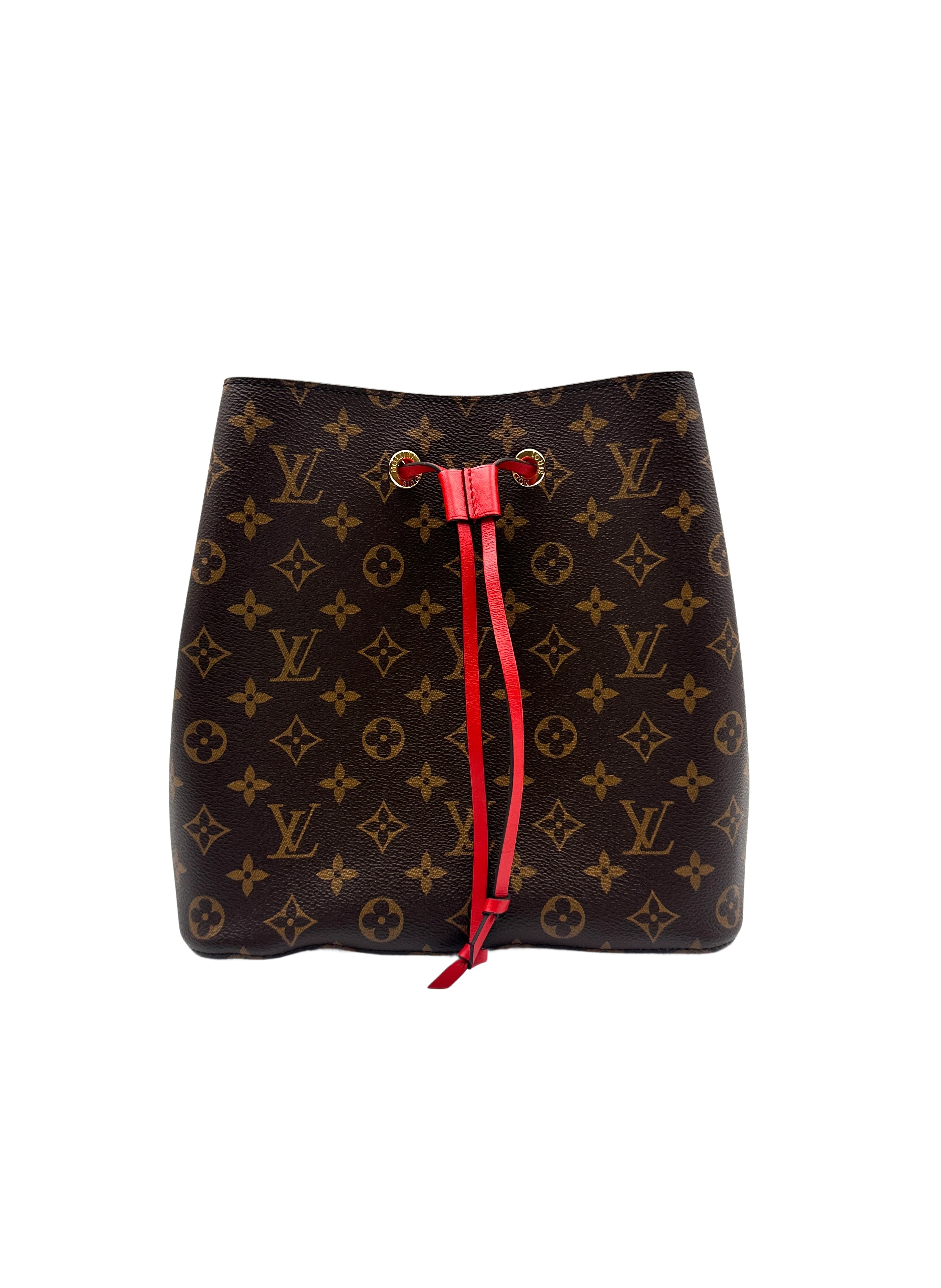 Louis Vuitton Neo Noé Monogram Red Bucket Bag LV1394