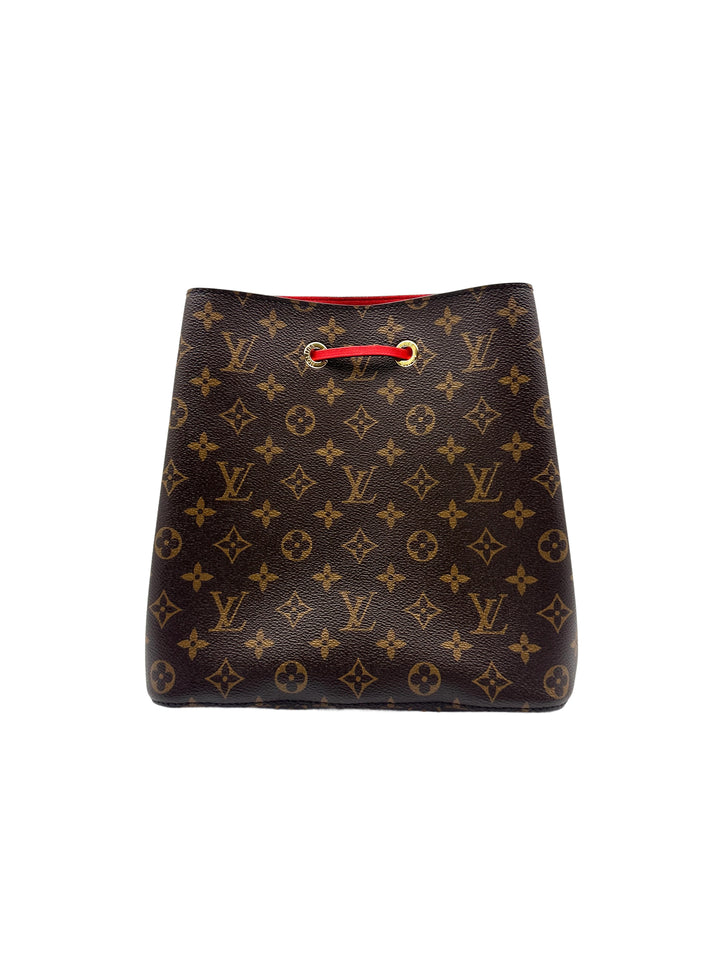 Louis Vuitton Neo Noé Monogram Red Bucket Bag LV1394