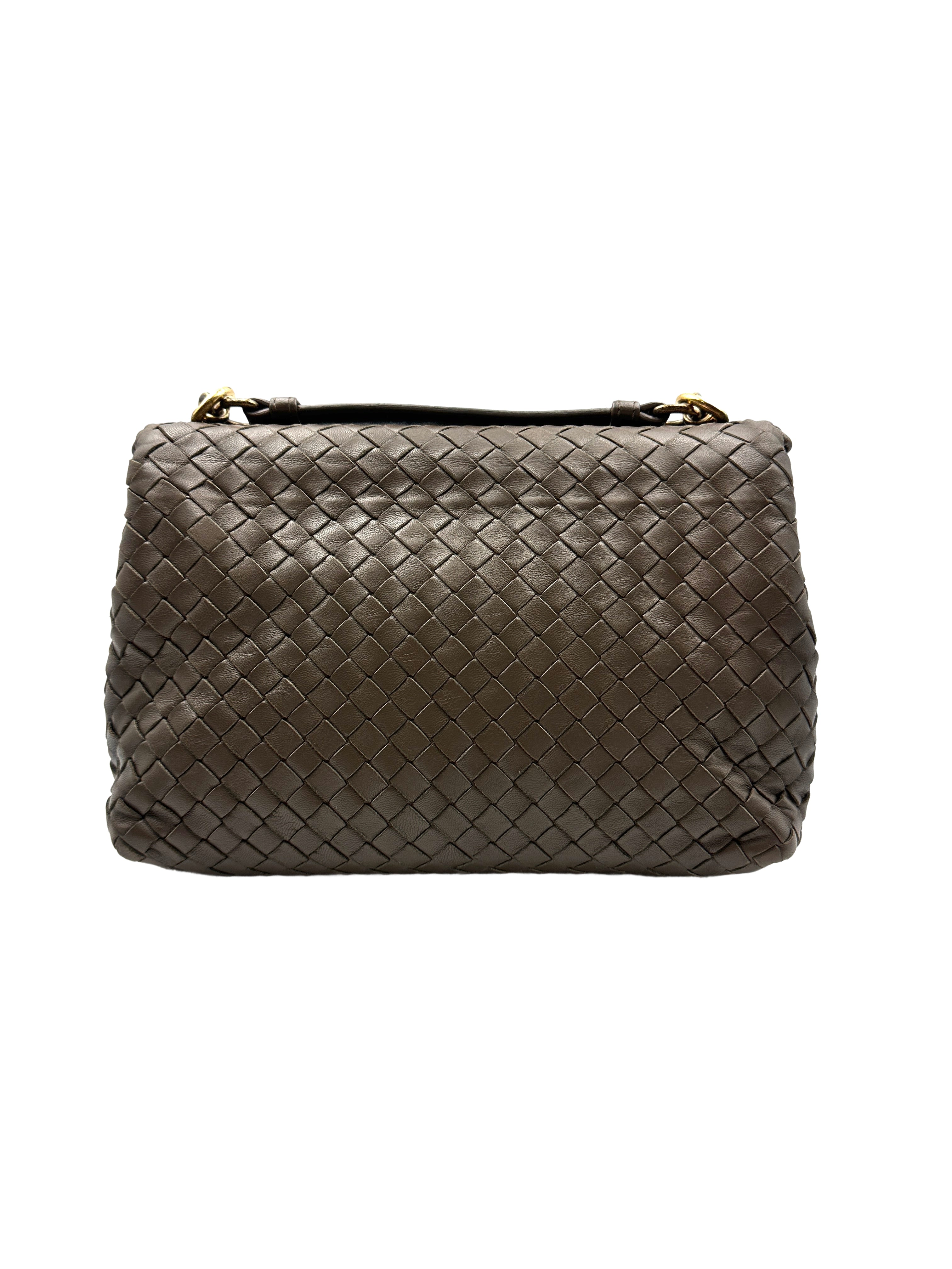 BV Bottega Veneta Olympia Knit Bag in Elephant Gray BV82