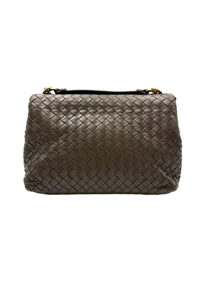 BV Bottega Veneta Olympia Knit Bag in Elephant Gray BV82