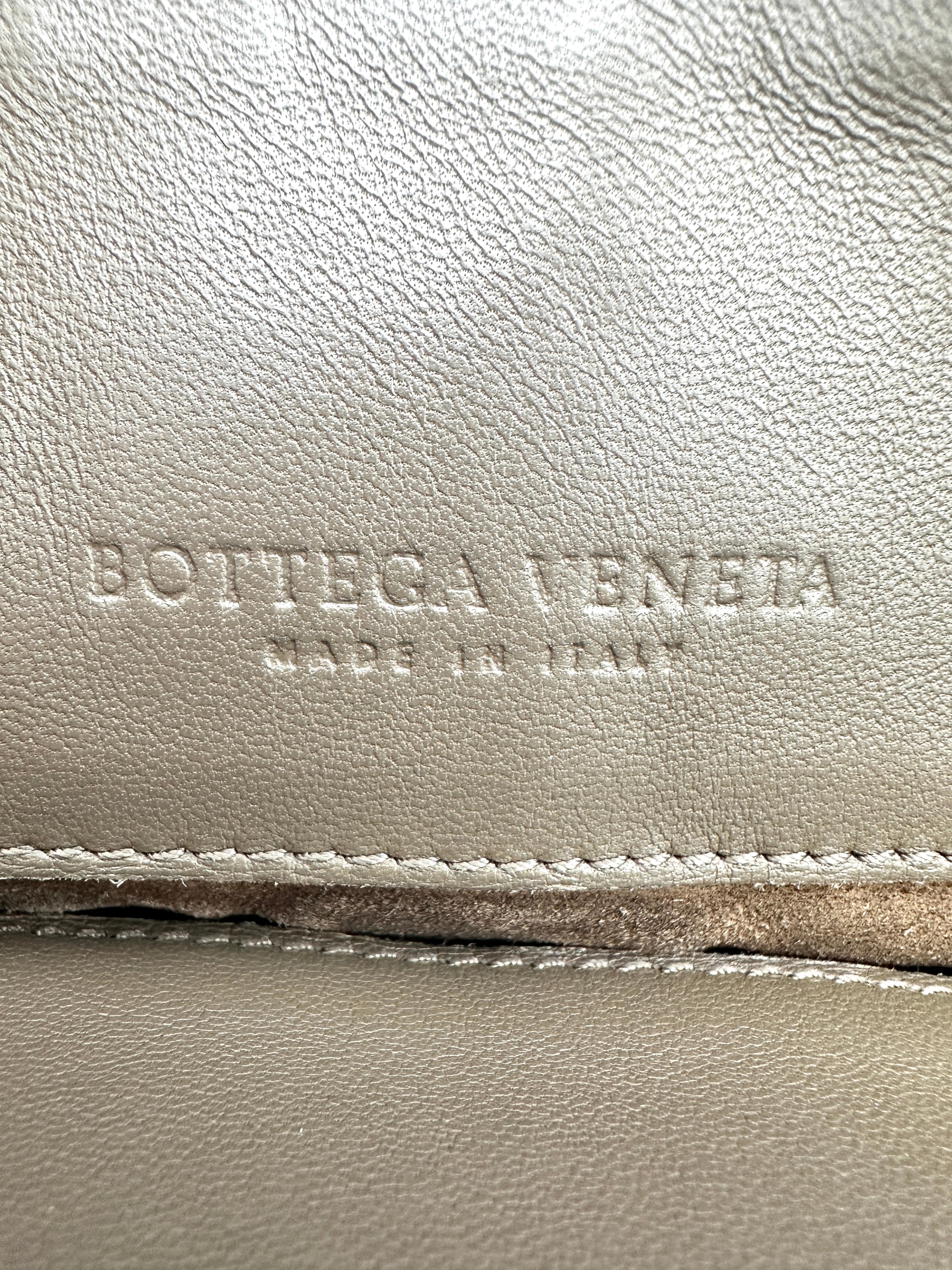 BV Bottega Veneta Olympia Knit Bag in Elephant Gray BV82