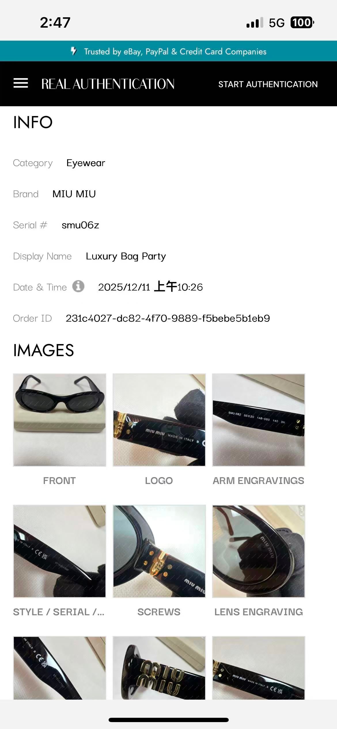 Miu Miu SMU06Z Oval Sunglasses MMG02