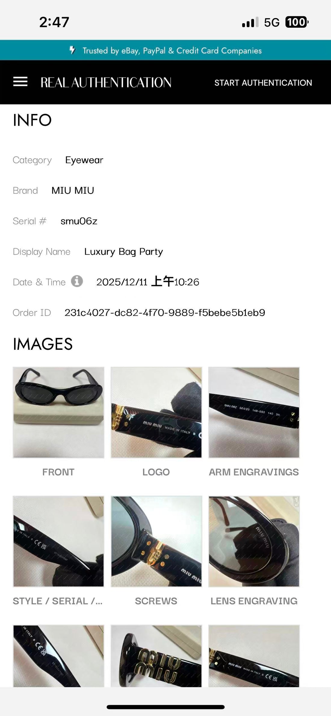Miu Miu SMU06Z Oval Sunglasses MMG02