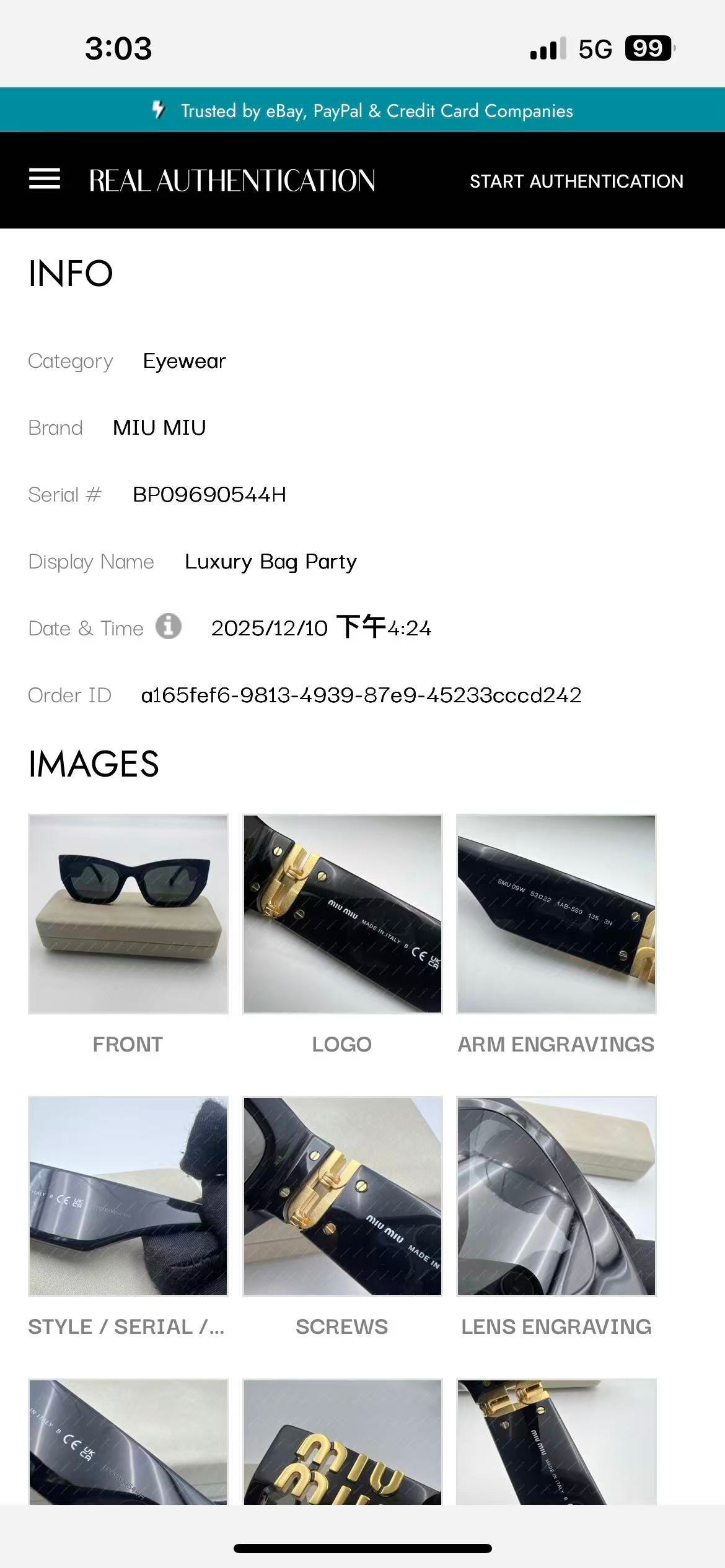 Miu Miu SMU09W Acetate Rectangle Sunglasses Black MMG03