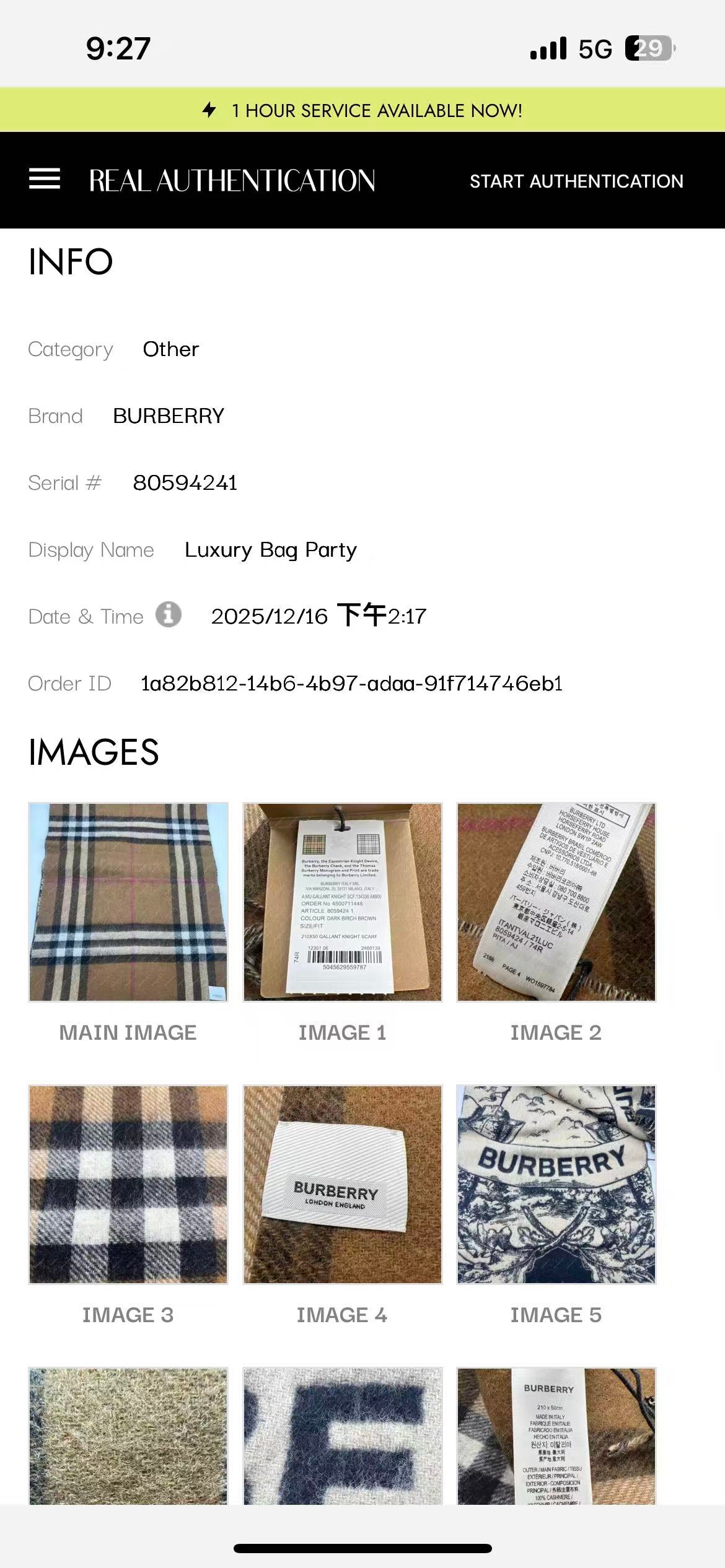 Burberry Classic Check Scarf, Wide Plaid, Brown BBS02