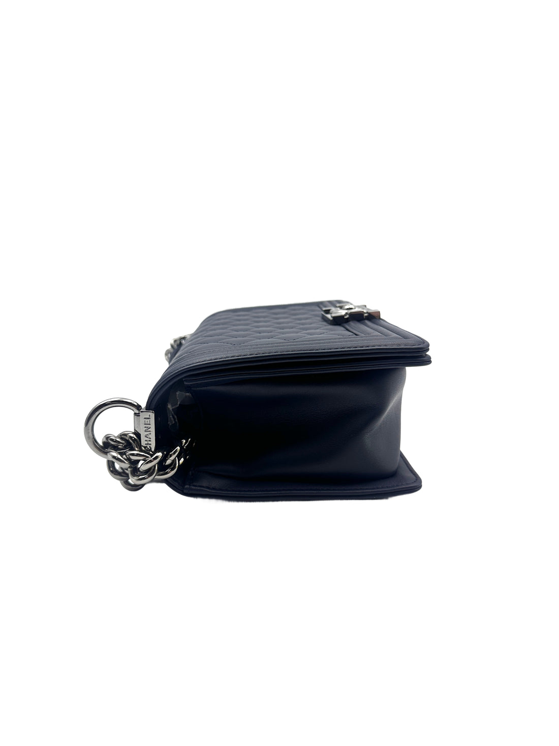 Chanel Classic LeBoy Bag with Silver Buckle Dark Blue (20***76) CC901