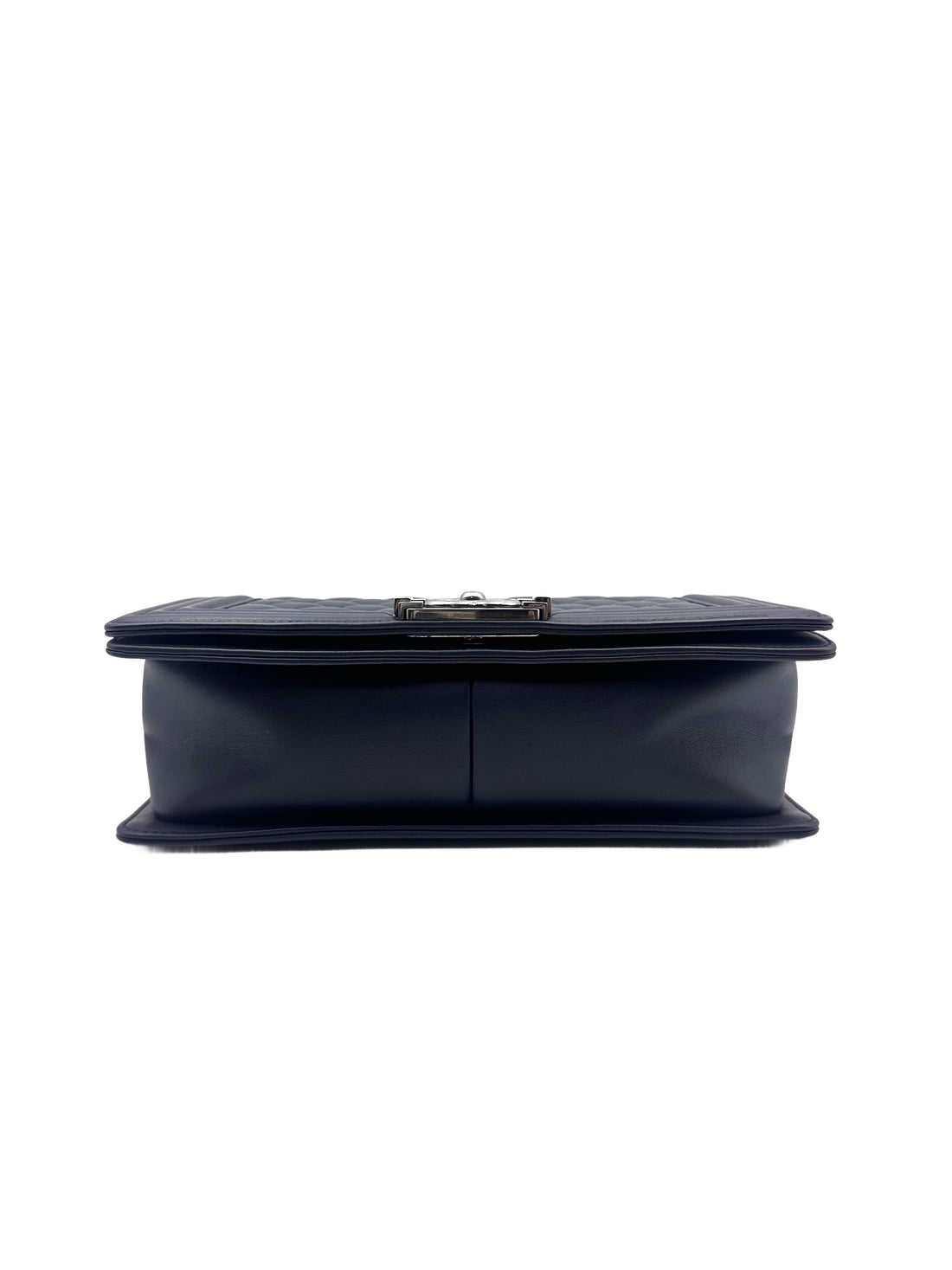 Chanel Classic LeBoy Bag with Silver Buckle Dark Blue (20***76) CC901