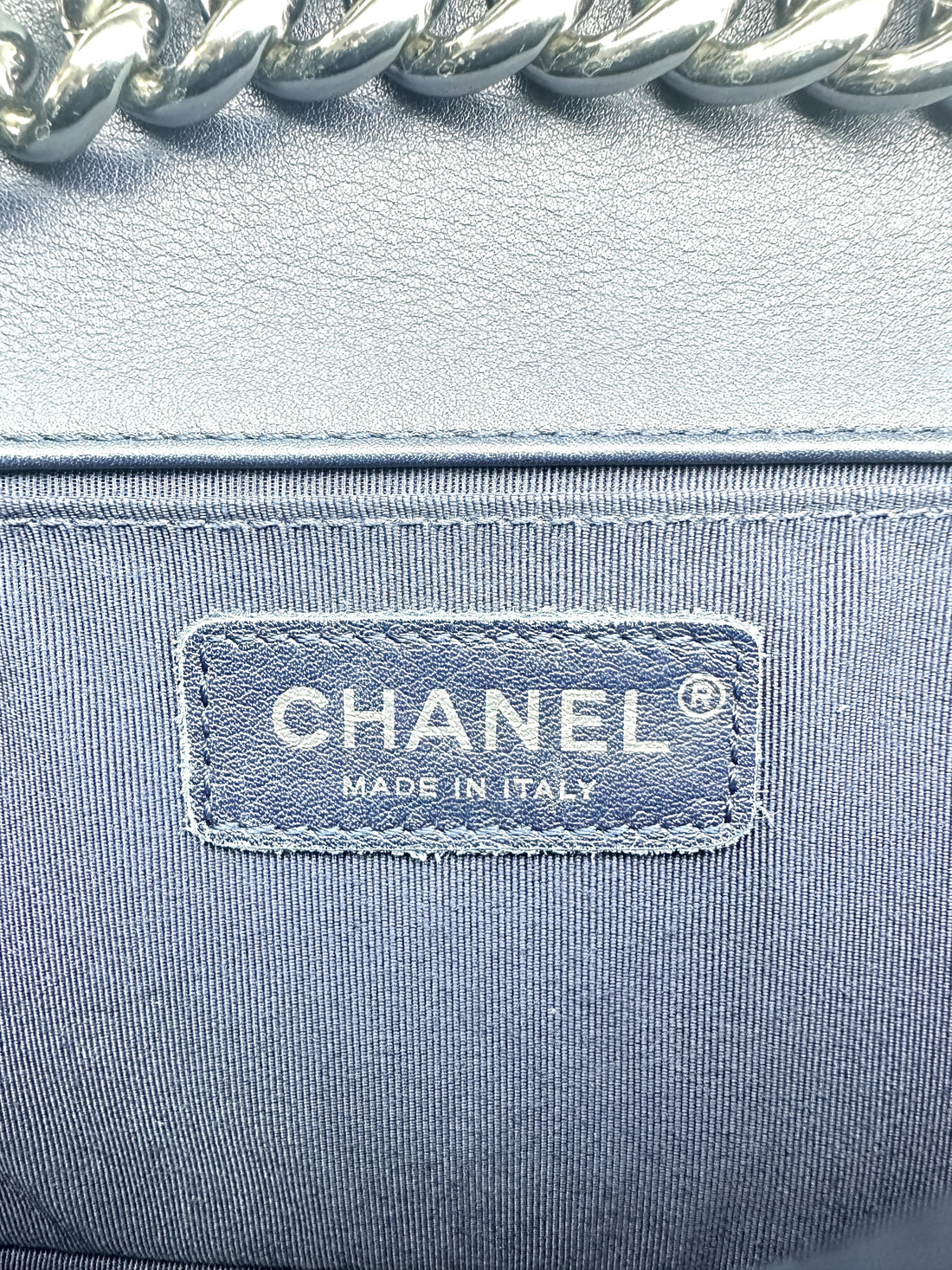 Chanel Classic LeBoy Bag with Silver Buckle Dark Blue (20***76) CC901