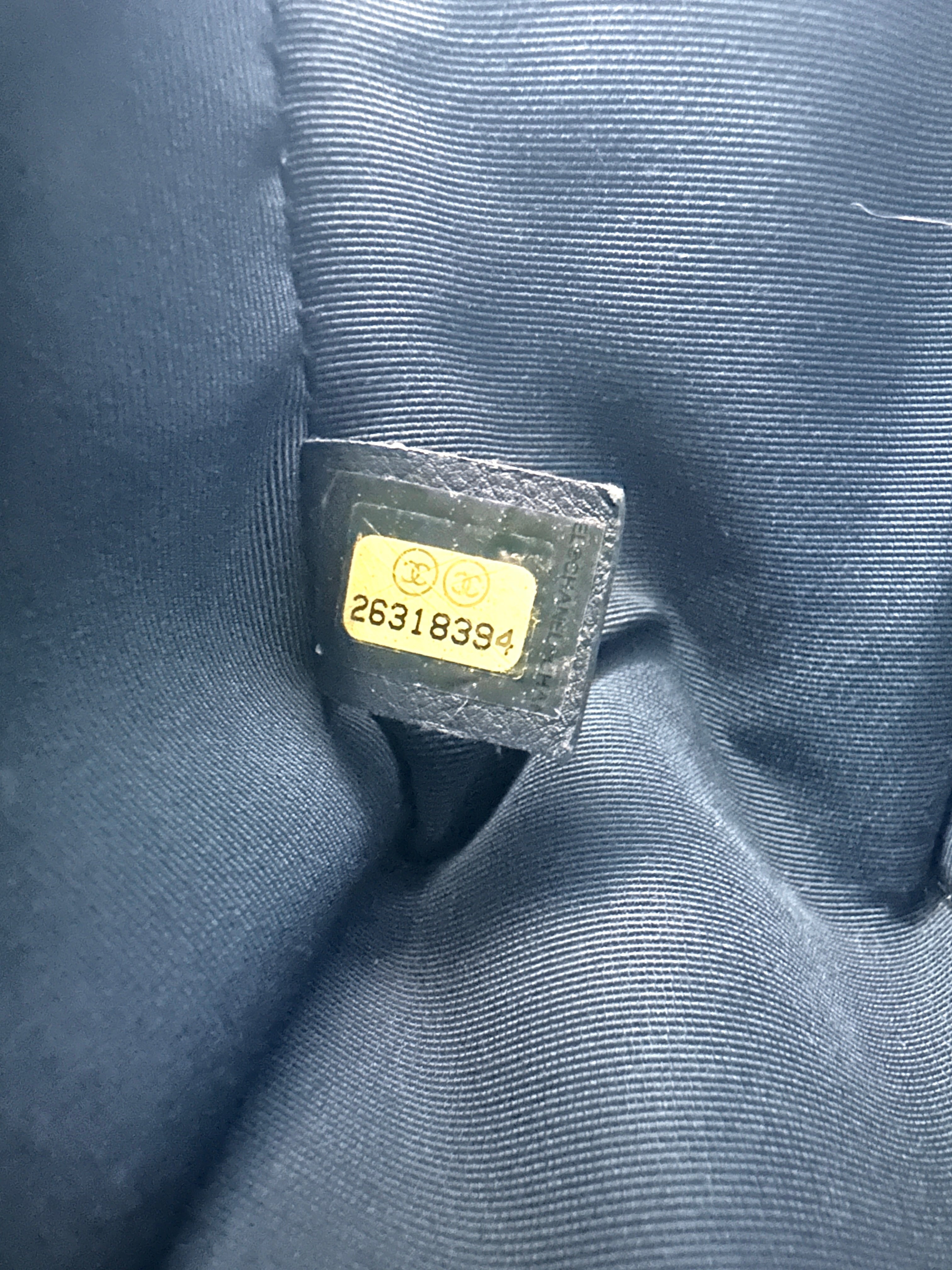 Chanel Leboy Bag with Antique-Finished Silver Buckle Blue Color (26***94) CC902