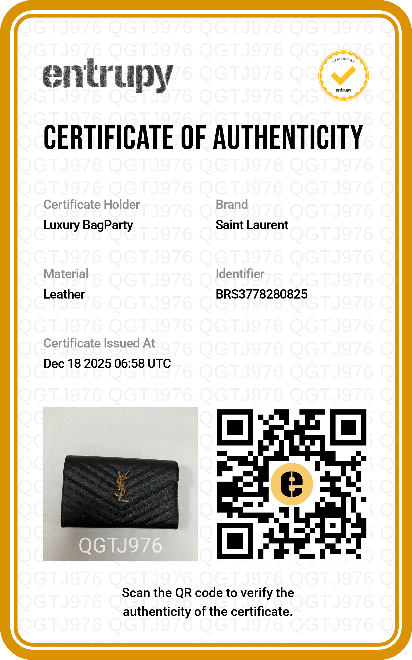 Saint Laurent Cassandre Envelope Crossbody Bag SLKT