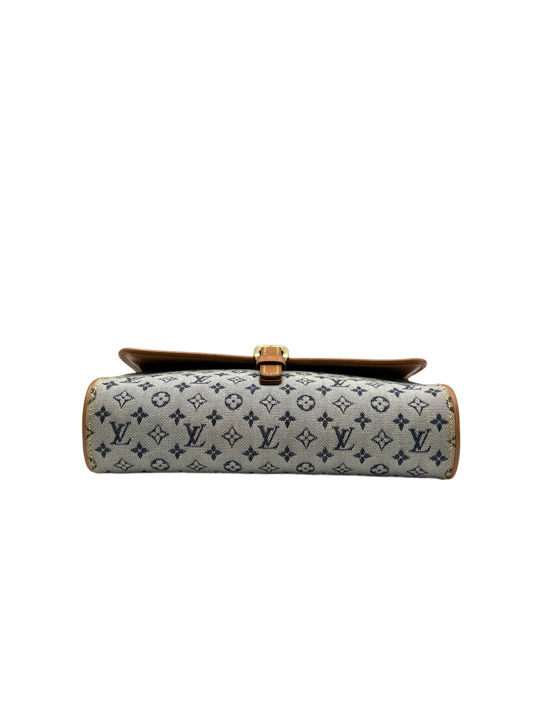 LV Monogram Denim Chain Flap Envelope Hobo Bag LV1409