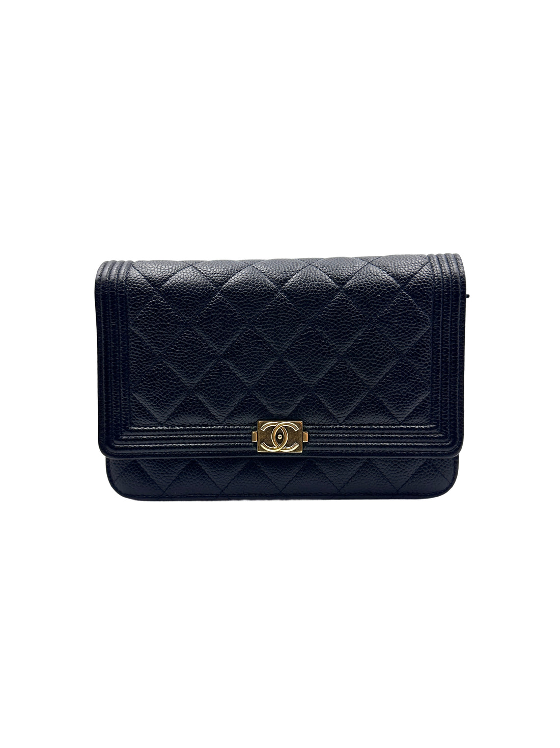 Chanel LeBoy Grained Calfskin Leather WOC Bag Blue (20***16) CC911