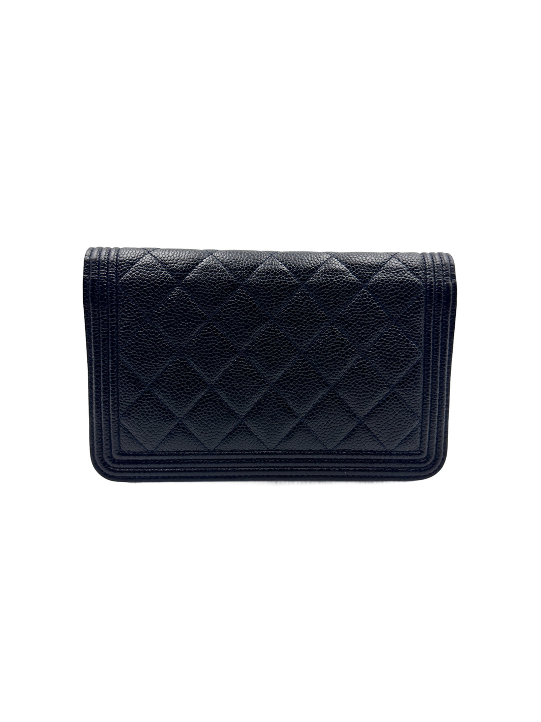 Chanel LeBoy Grained Calfskin Leather WOC Bag Blue (20***16) CC911
