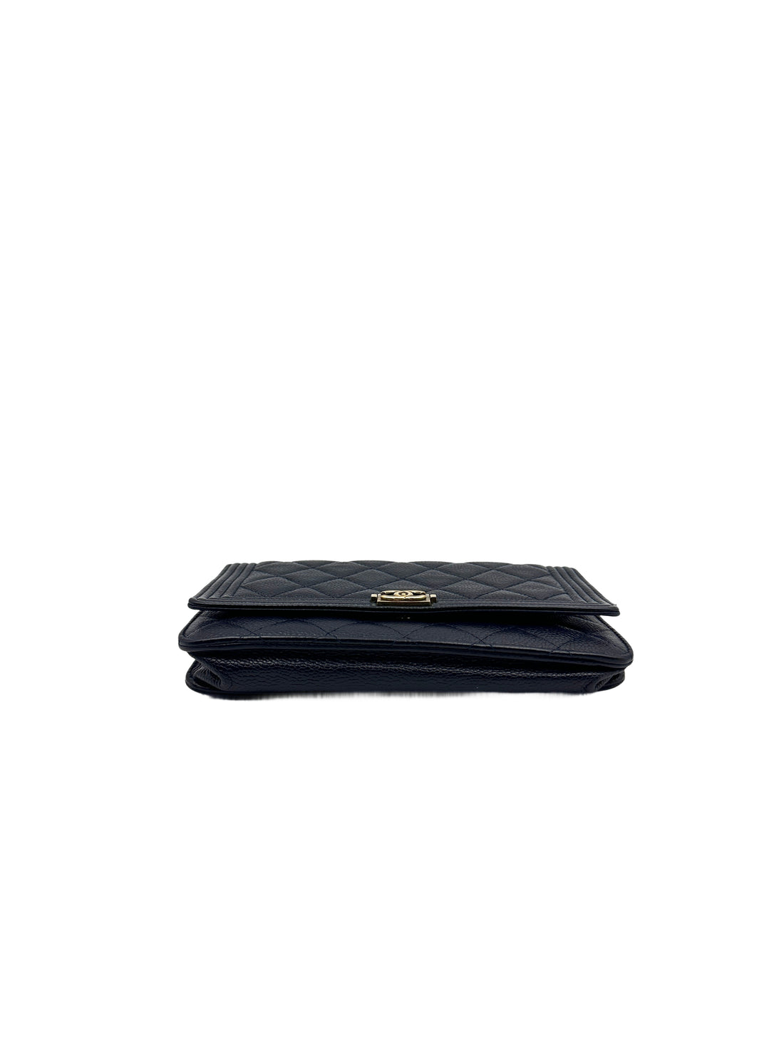 Chanel LeBoy Grained Calfskin Leather WOC Bag Blue (20***16) CC911