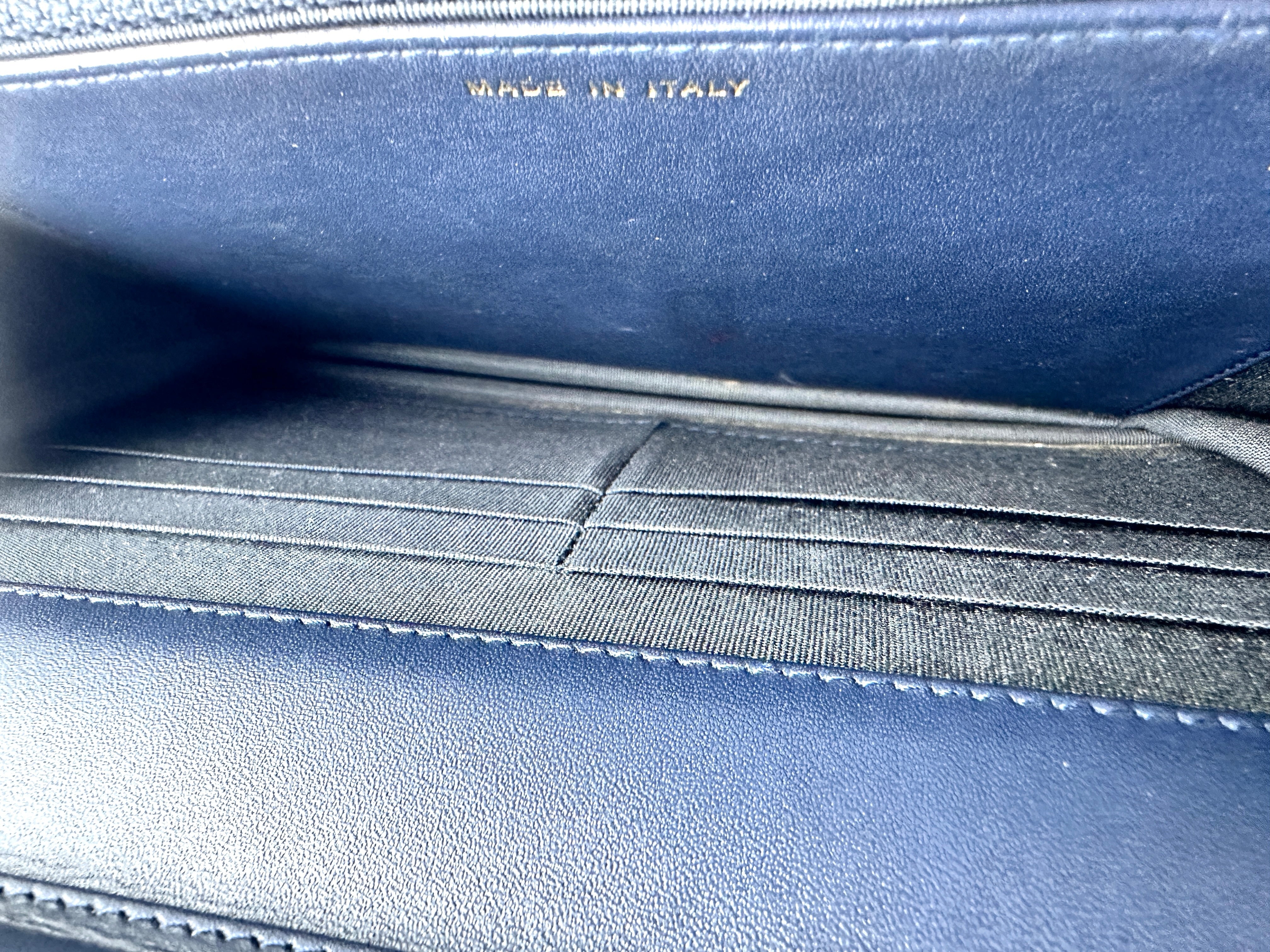 Chanel LeBoy Grained Calfskin Leather WOC Bag Blue (20***16) CC911