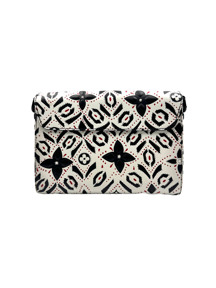 Louis Vuitton Twist MM Black and White Graphic Print Calfskin Shoulder Bag LV1411