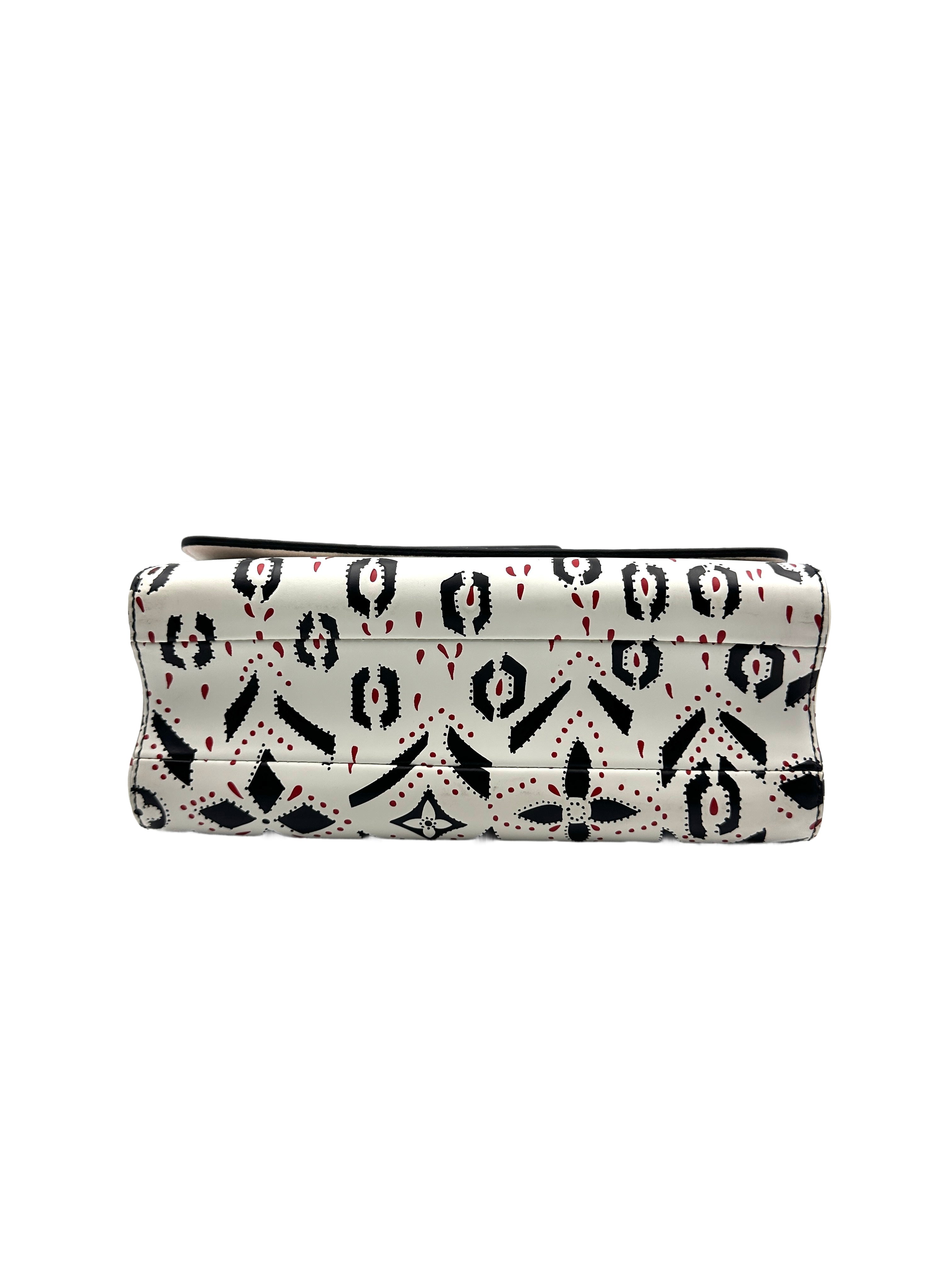 Louis Vuitton Twist Limited Edition Graffiti Bag, White and Black Color Scheme LV1411