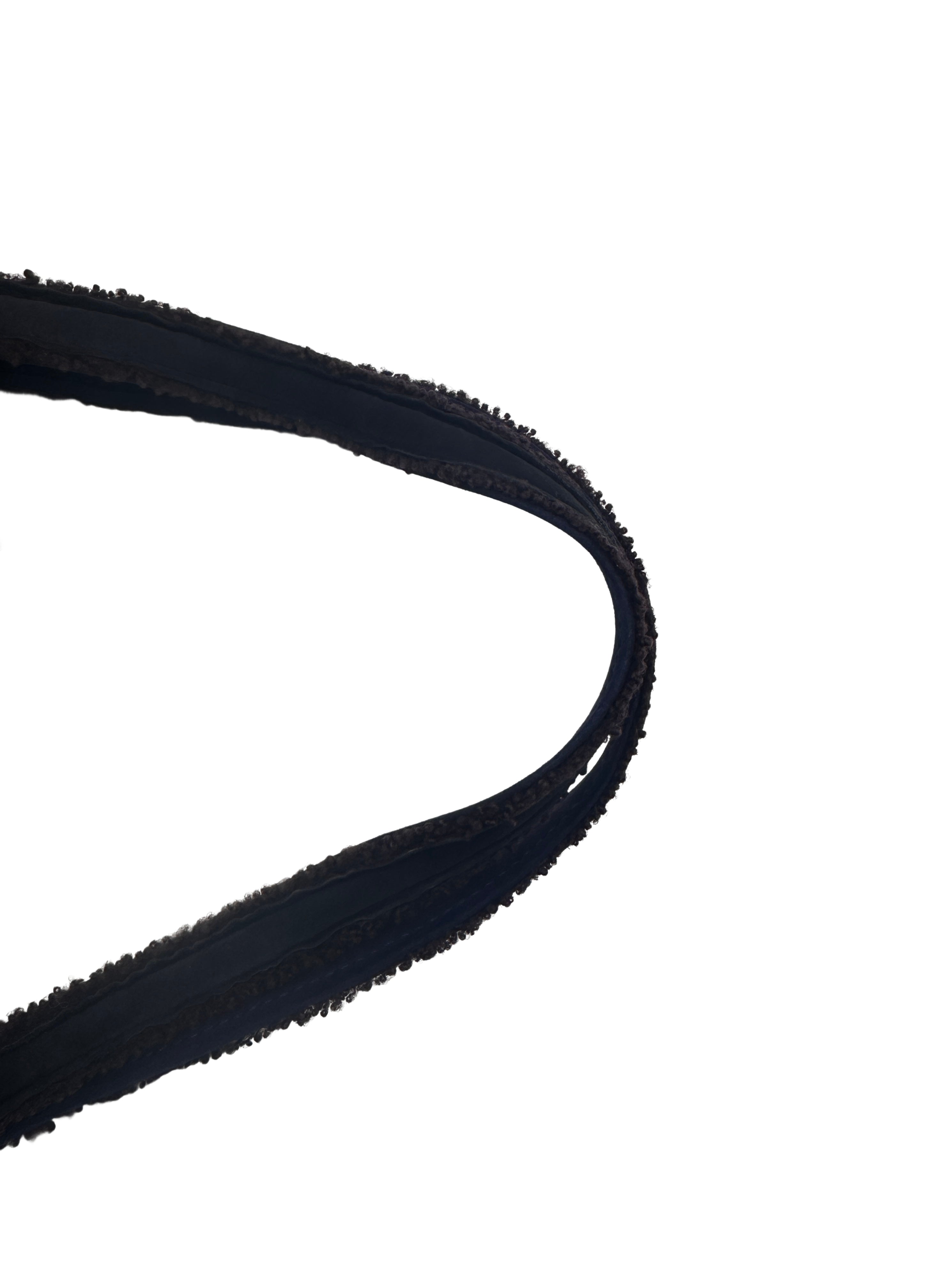 Chanel Suede and Shearling Teddy Baguette Shoulder Bag Dark Blue(54***60) CC914