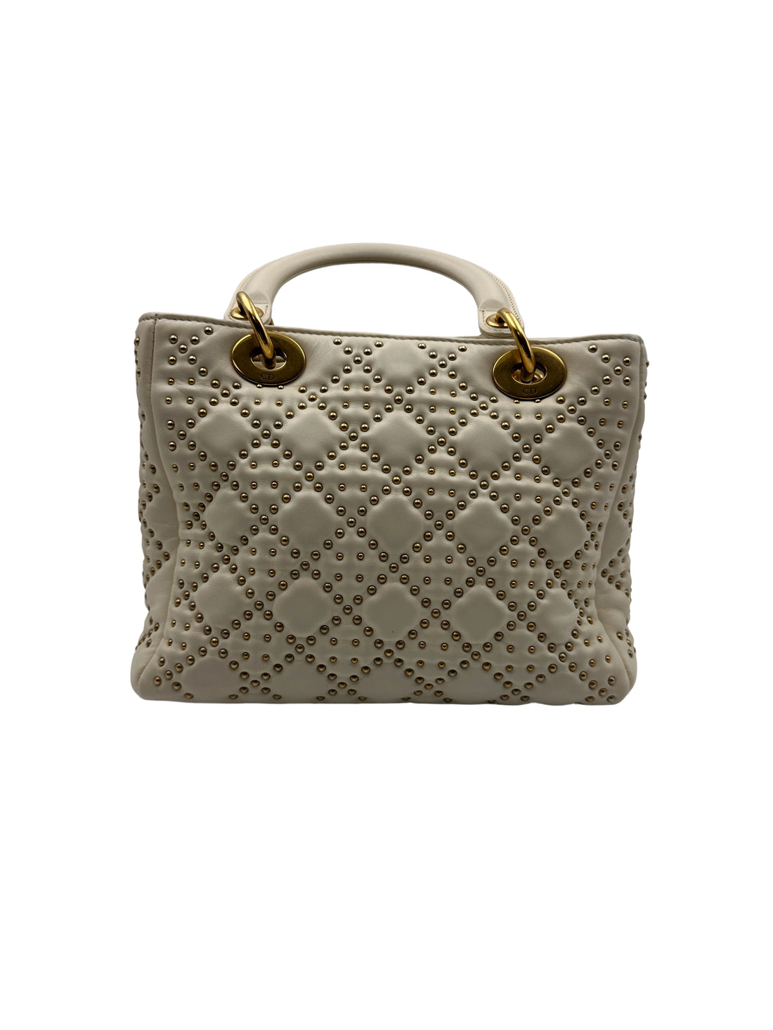 Dior White Lady Dior Bag with Gold Hardware DR349