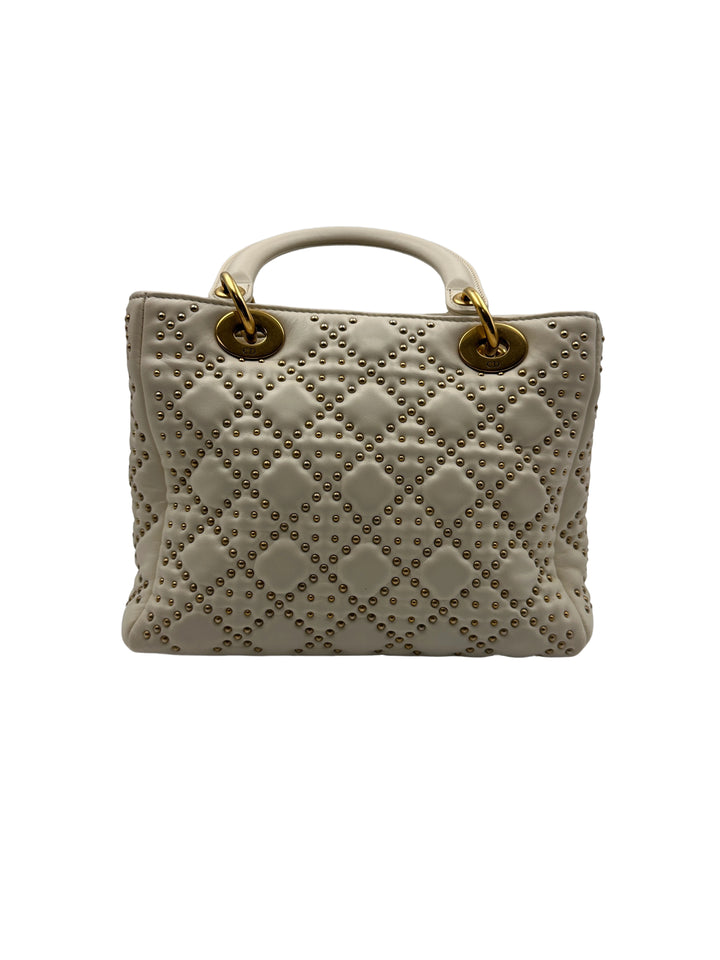 Dior White Lady Dior Bag with Gold Hardware DR349